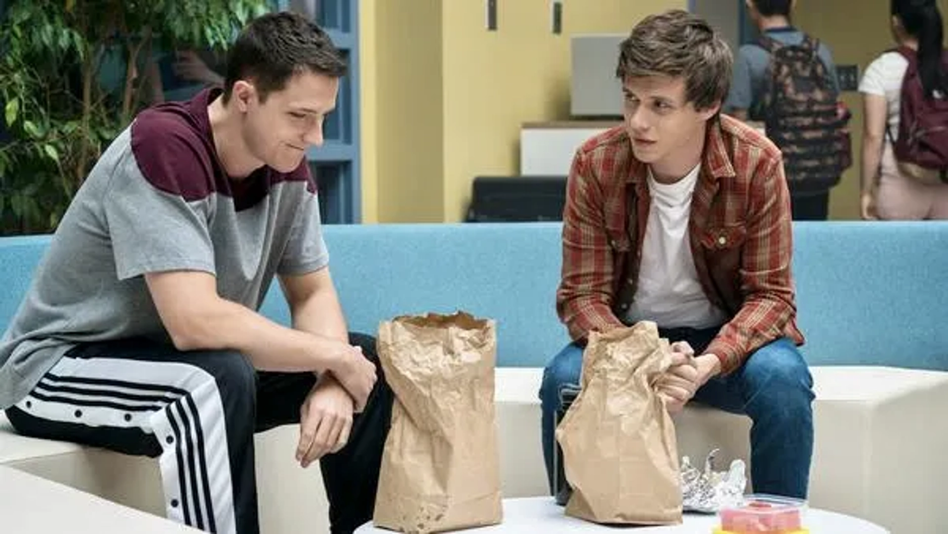 Shane Harper and Nick Robinson in A Teacher (2020)