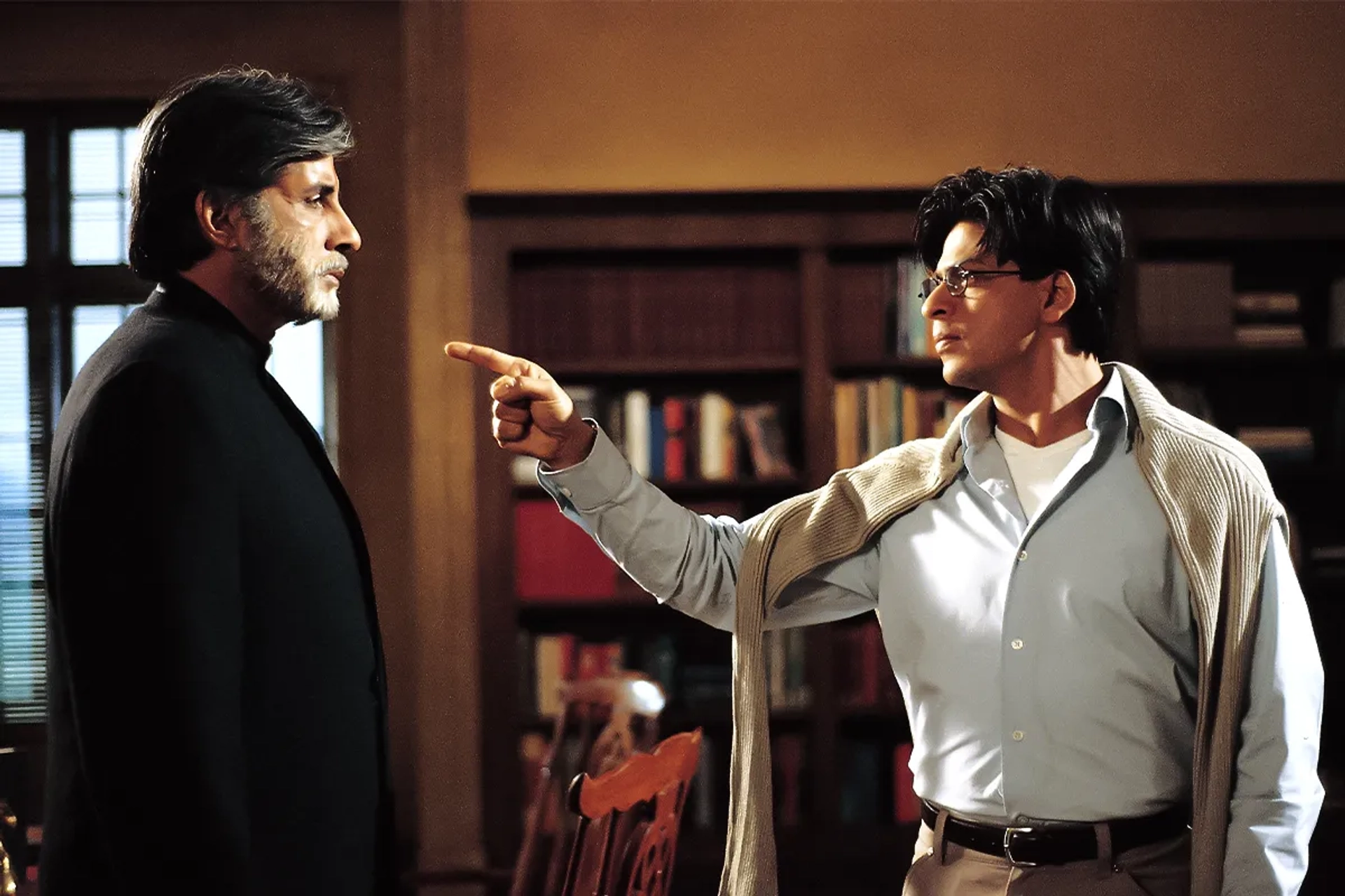 Amitabh Bachchan and Shah Rukh Khan in Mohabbatein (2000)