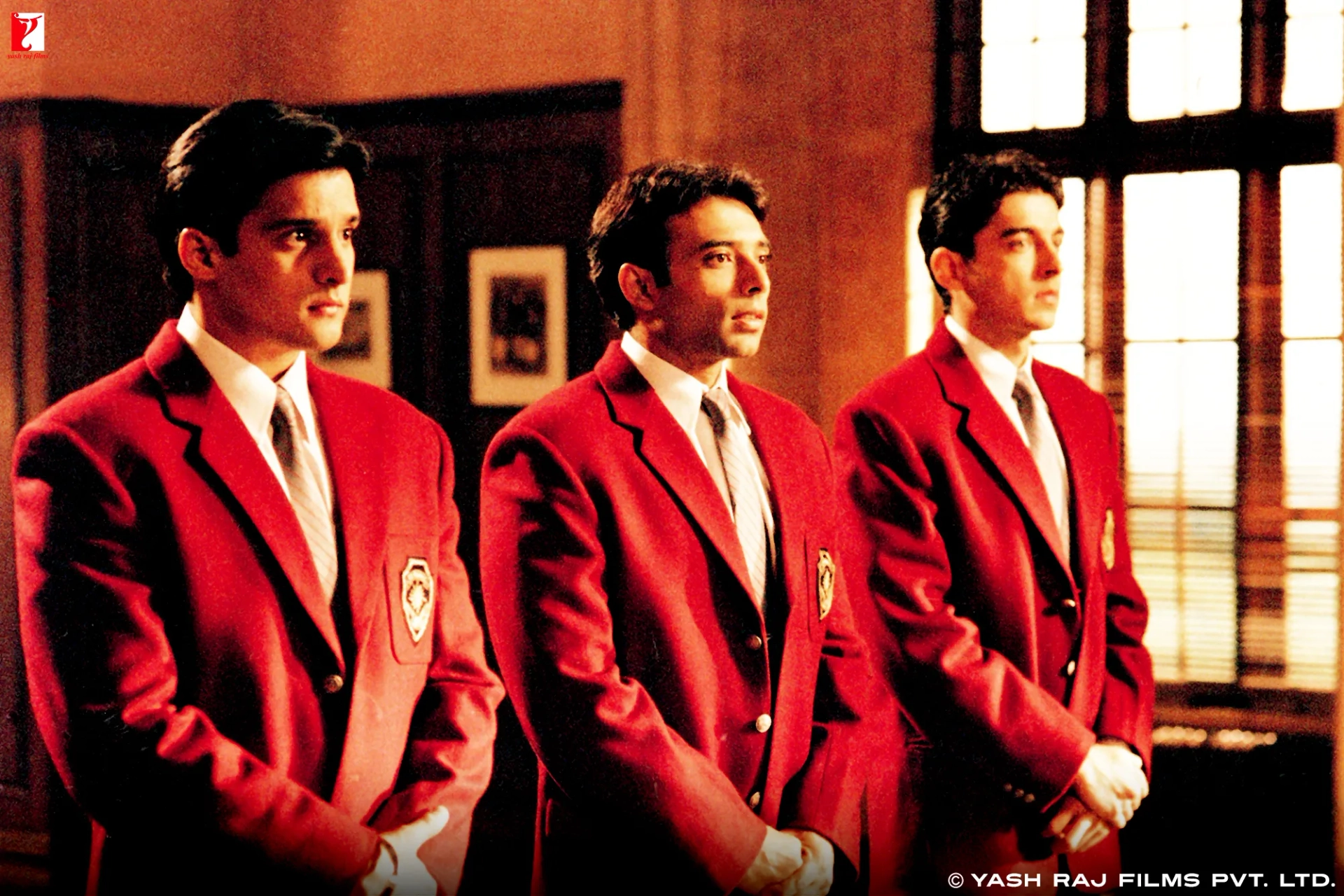 Uday Chopra, Jugal Hansraj, and Jimmy Shergill in Mohabbatein (2000)