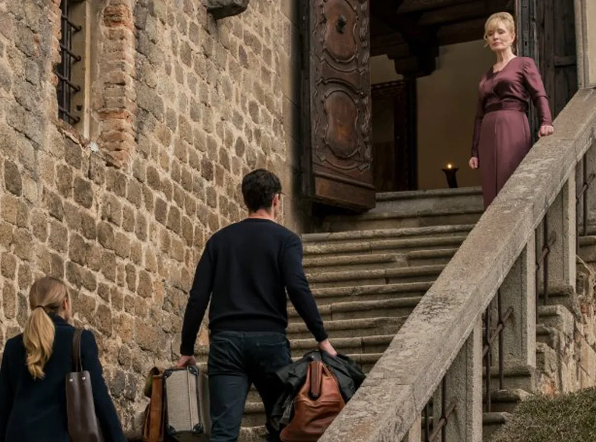 Lindsay Duncan, Matthew Goode, and Teresa Palmer in A Discovery of Witches (2018)