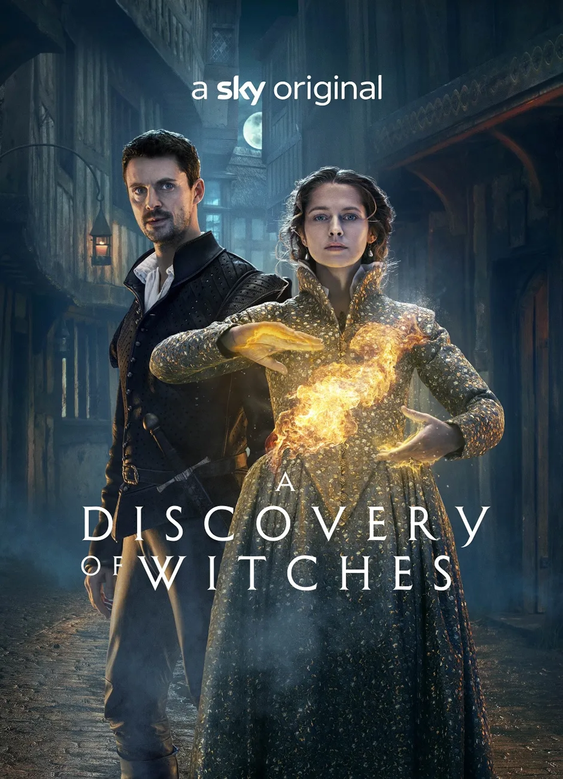 Matthew Goode and Teresa Palmer in A Discovery of Witches (2018)