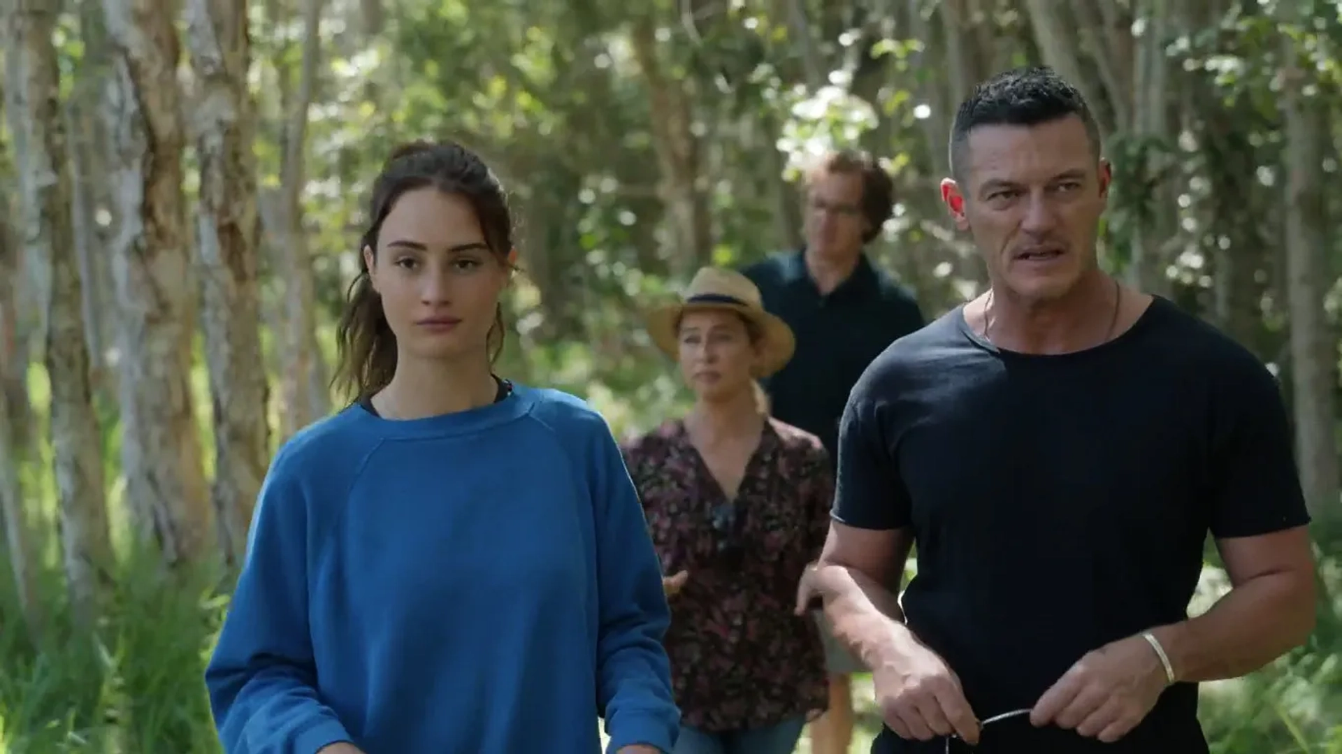 Asher Keddie, Luke Evans, and Grace Van Patten in Nine Perfect Strangers: The Critical Path (2021)