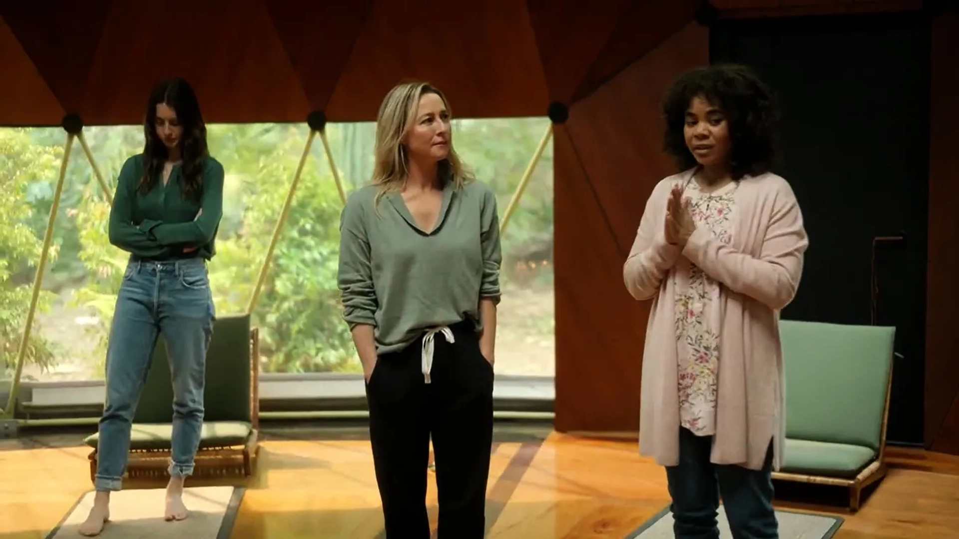 Asher Keddie, Tiffany Boone, and Grace Van Patten in Nine Perfect Strangers: Random Acts of Mayhem (2021)