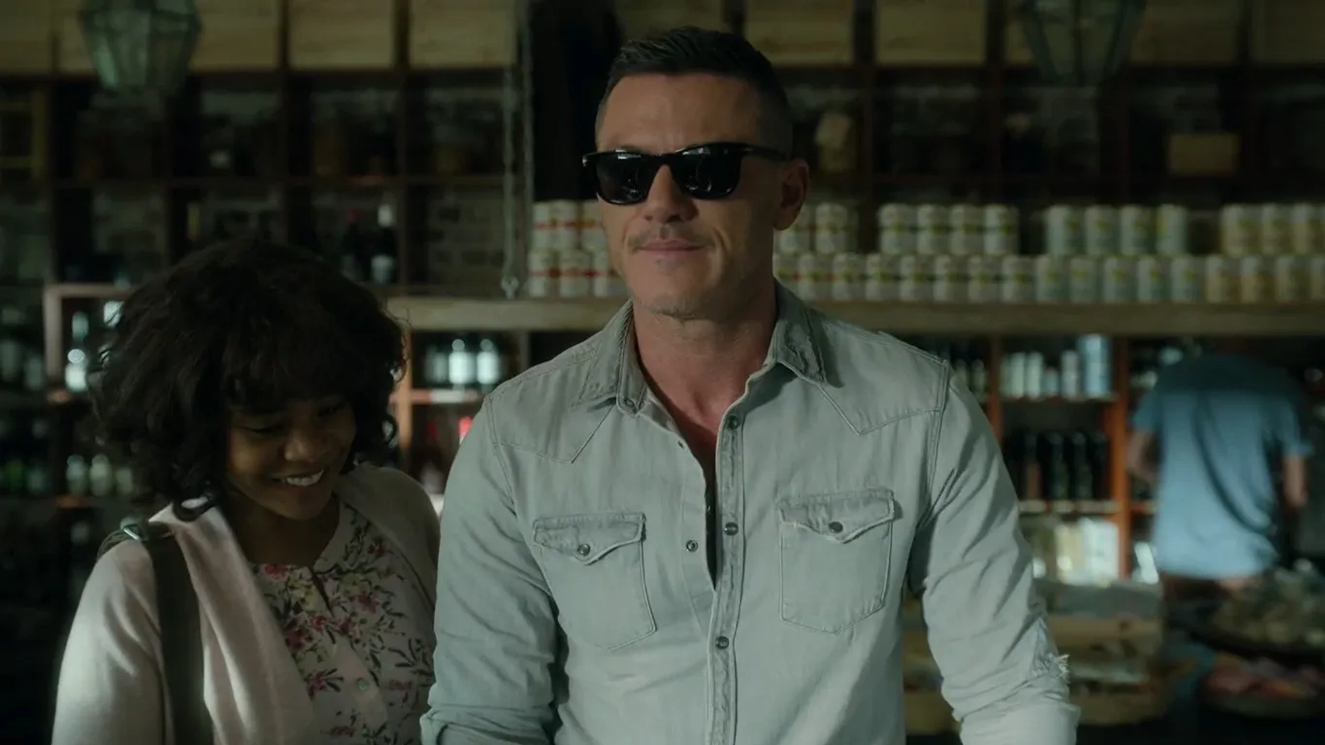 Regina Hall and Luke Evans in Nine Perfect Strangers: Random Acts of Mayhem (2021)