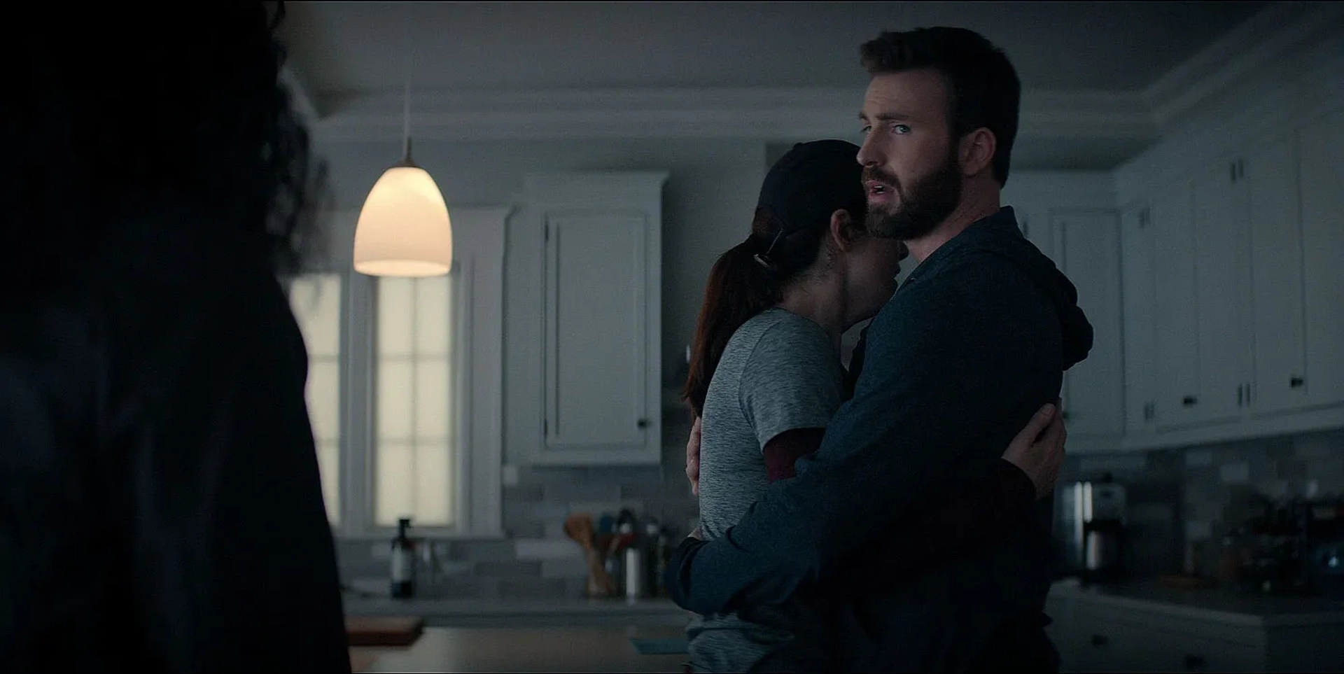 Chris Evans, Michelle Dockery, and Betty Gabriel in Defending Jacob (2020)