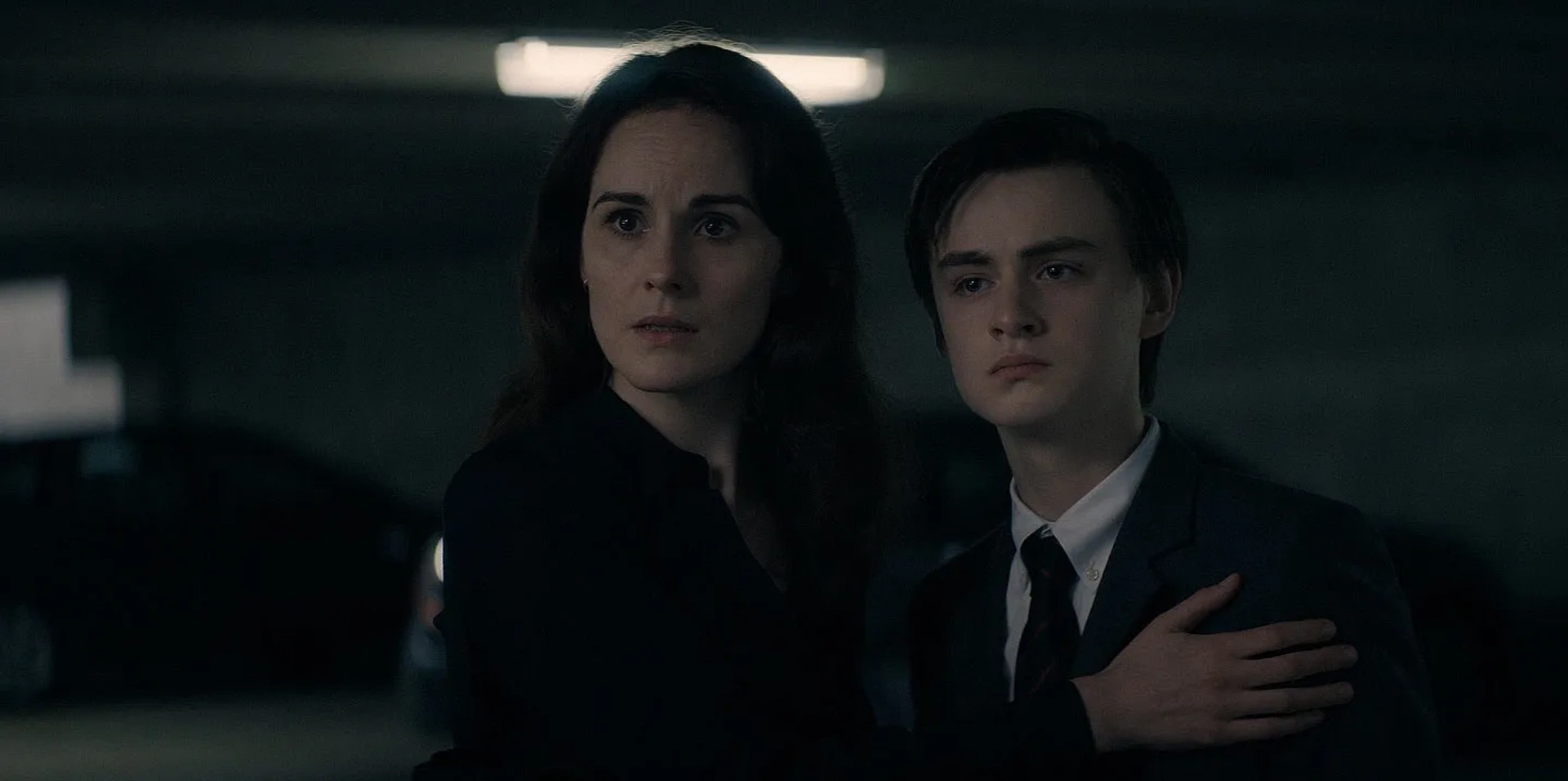 Michelle Dockery and Jaeden Martell in Defending Jacob (2020)