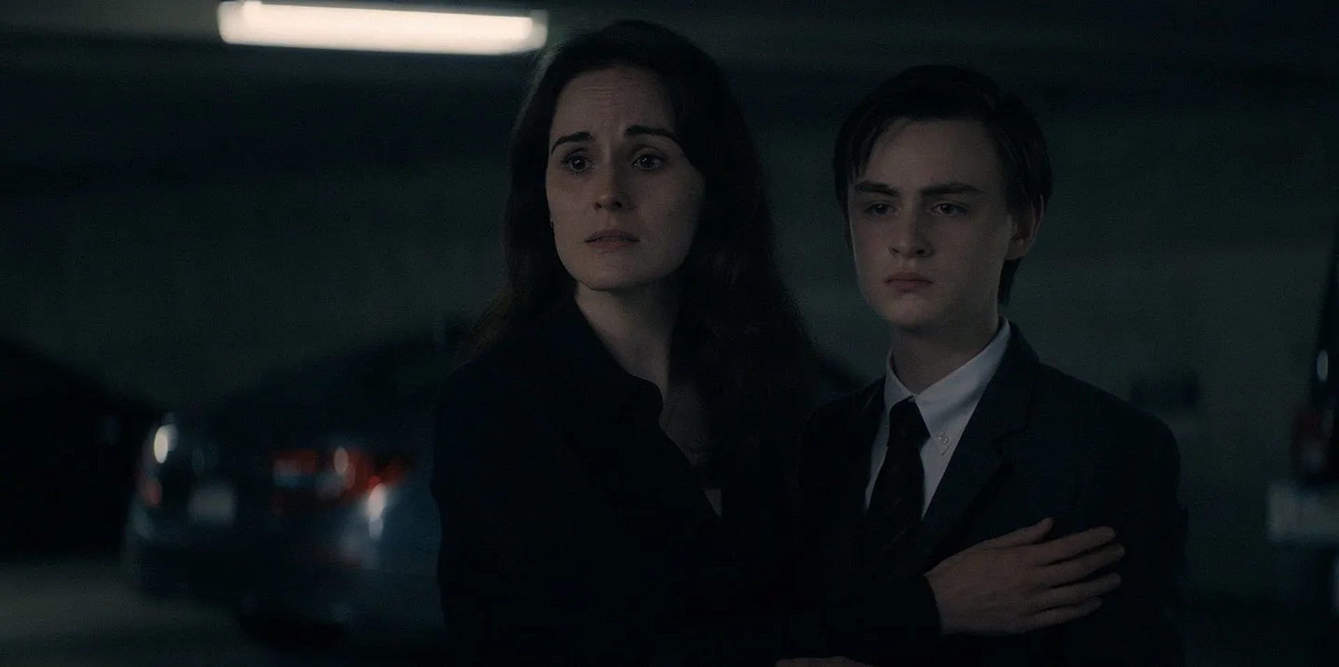 Michelle Dockery and Jaeden Martell in Defending Jacob (2020)