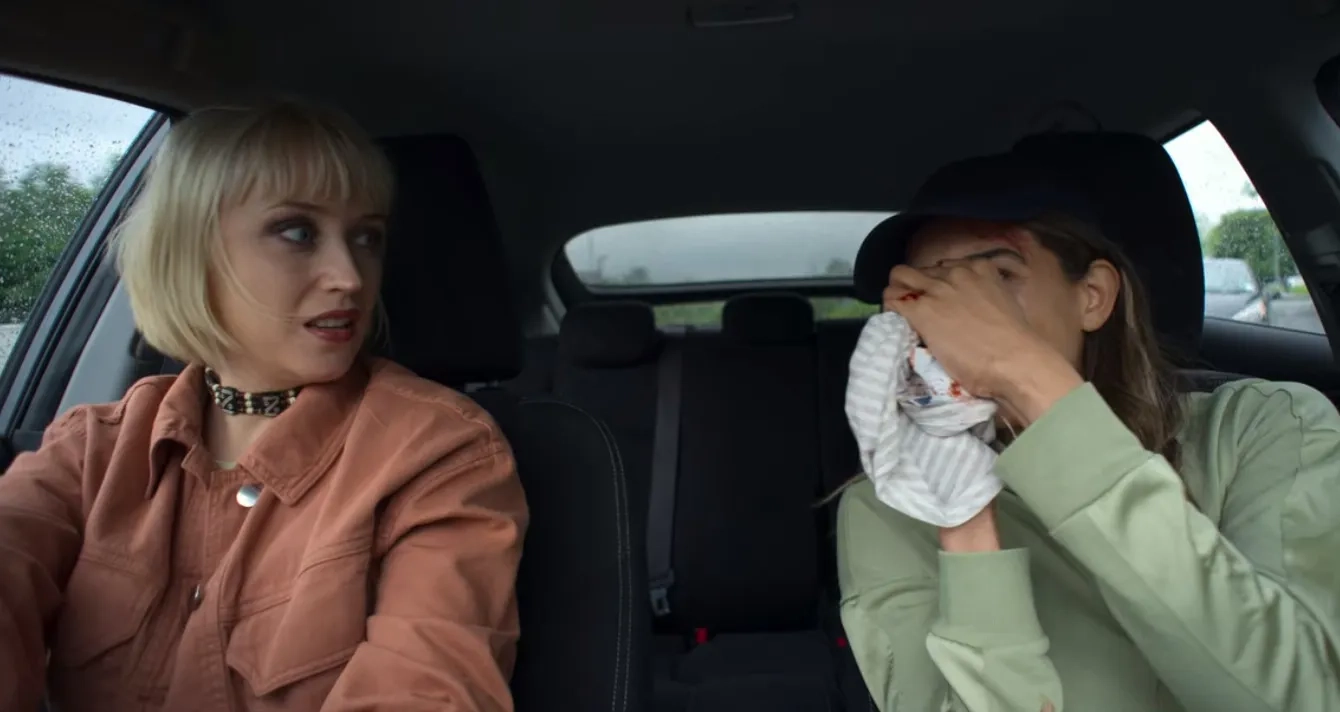 Lily Loveless and Hannah John-Kamen in The Stranger: Episode #1.5 (2020)