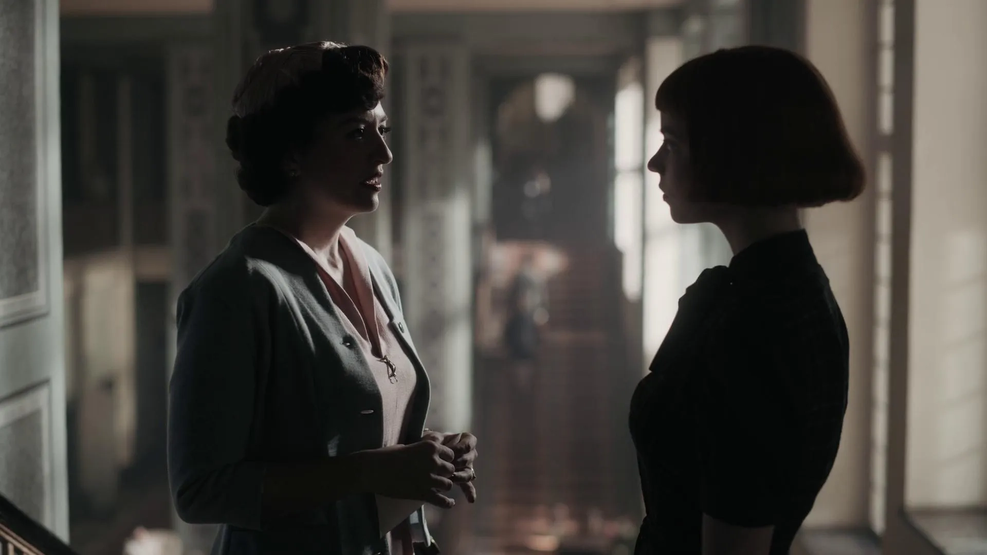 Marielle Heller and Anya Taylor-Joy in The Queen's Gambit (2020)