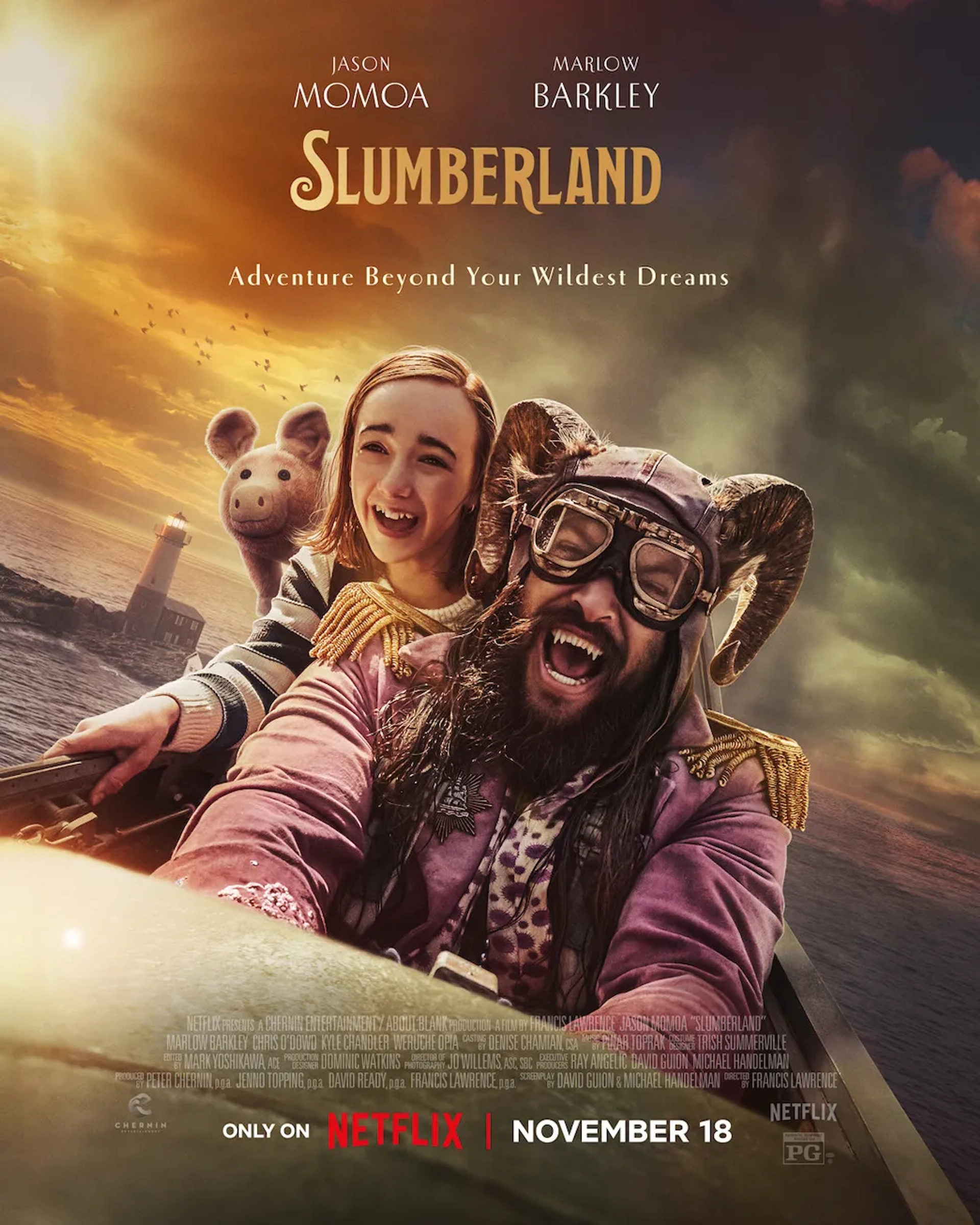 Jason Momoa and Marlow Barkley in Slumberland (2022)