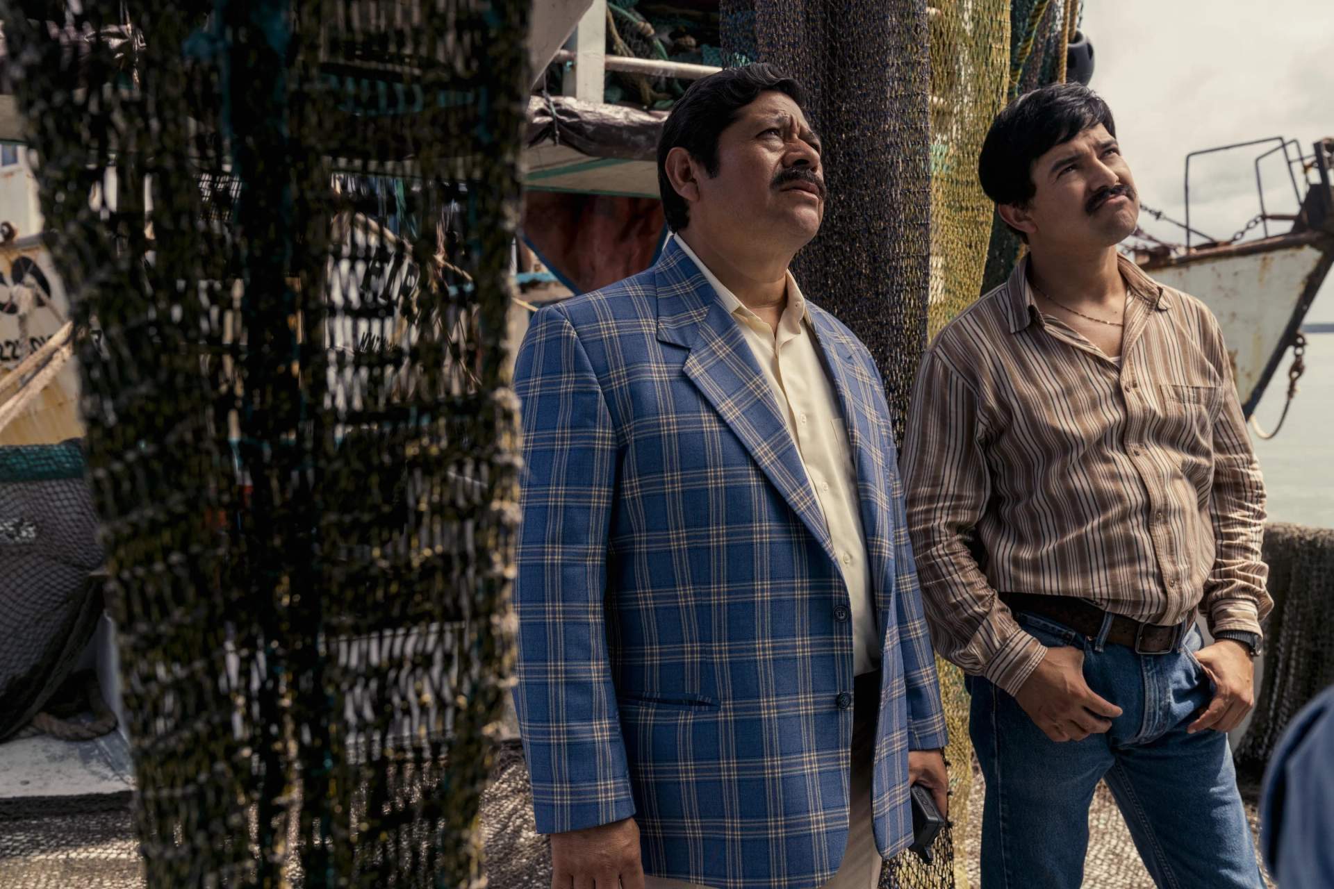 Fermín Martínez and Alejandro Edda in Narcos: Mexico: Los Juniors (2021)