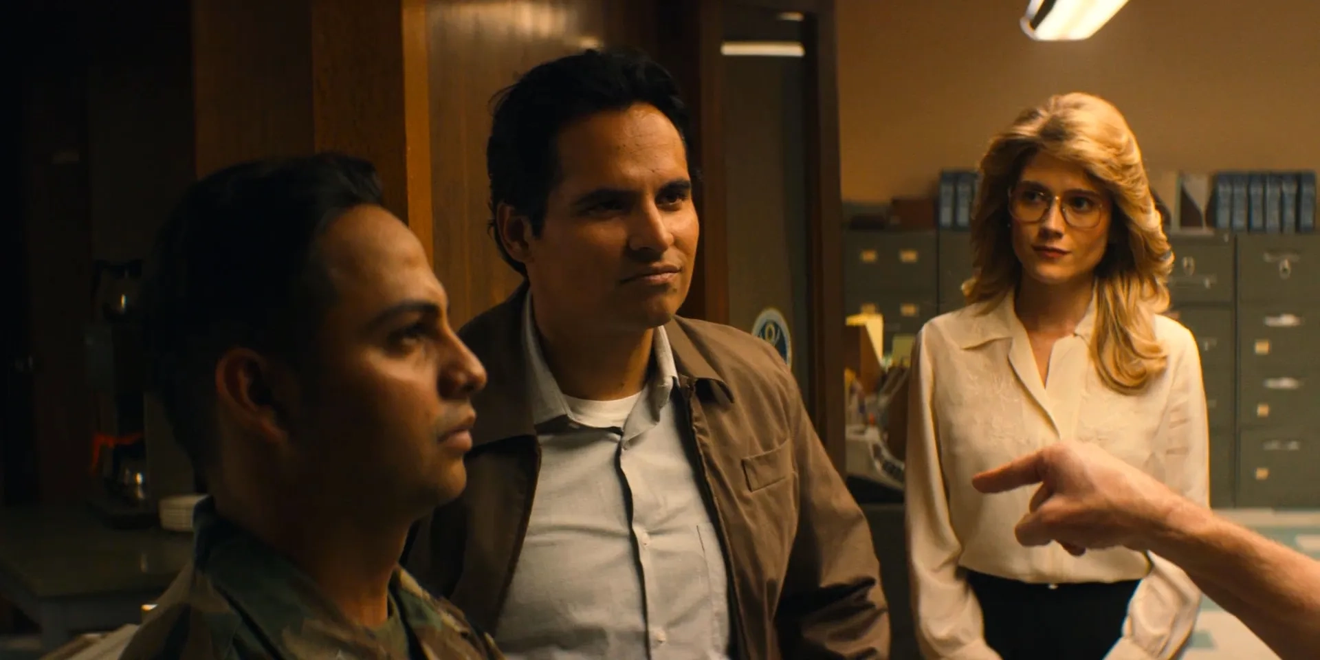 Michael Peña and Natasha Esca in Narcos: Mexico: The Colombian Connection (2018)