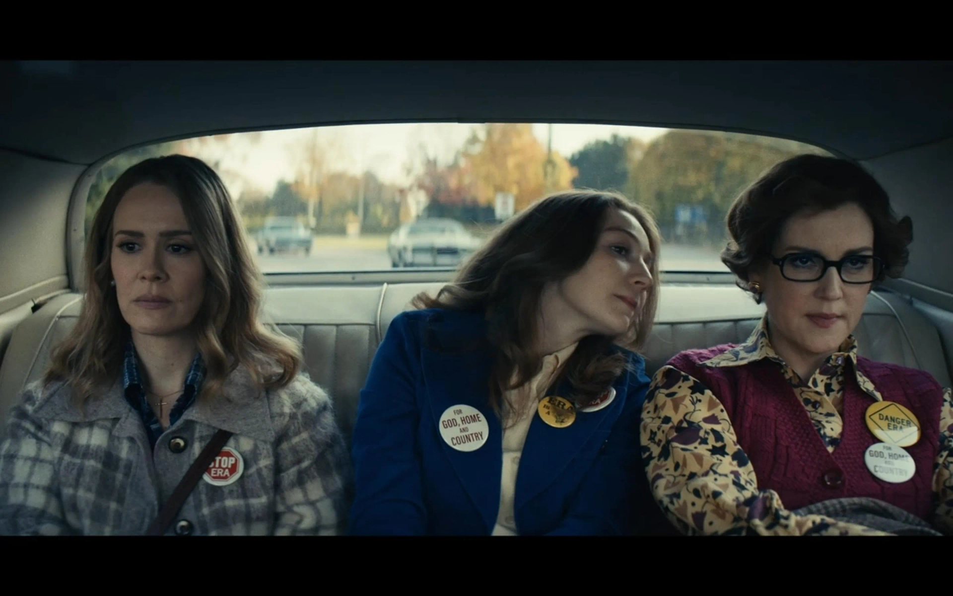 Melanie Lynskey, Sarah Paulson, and Kayli Carter in Mrs. America (2020)