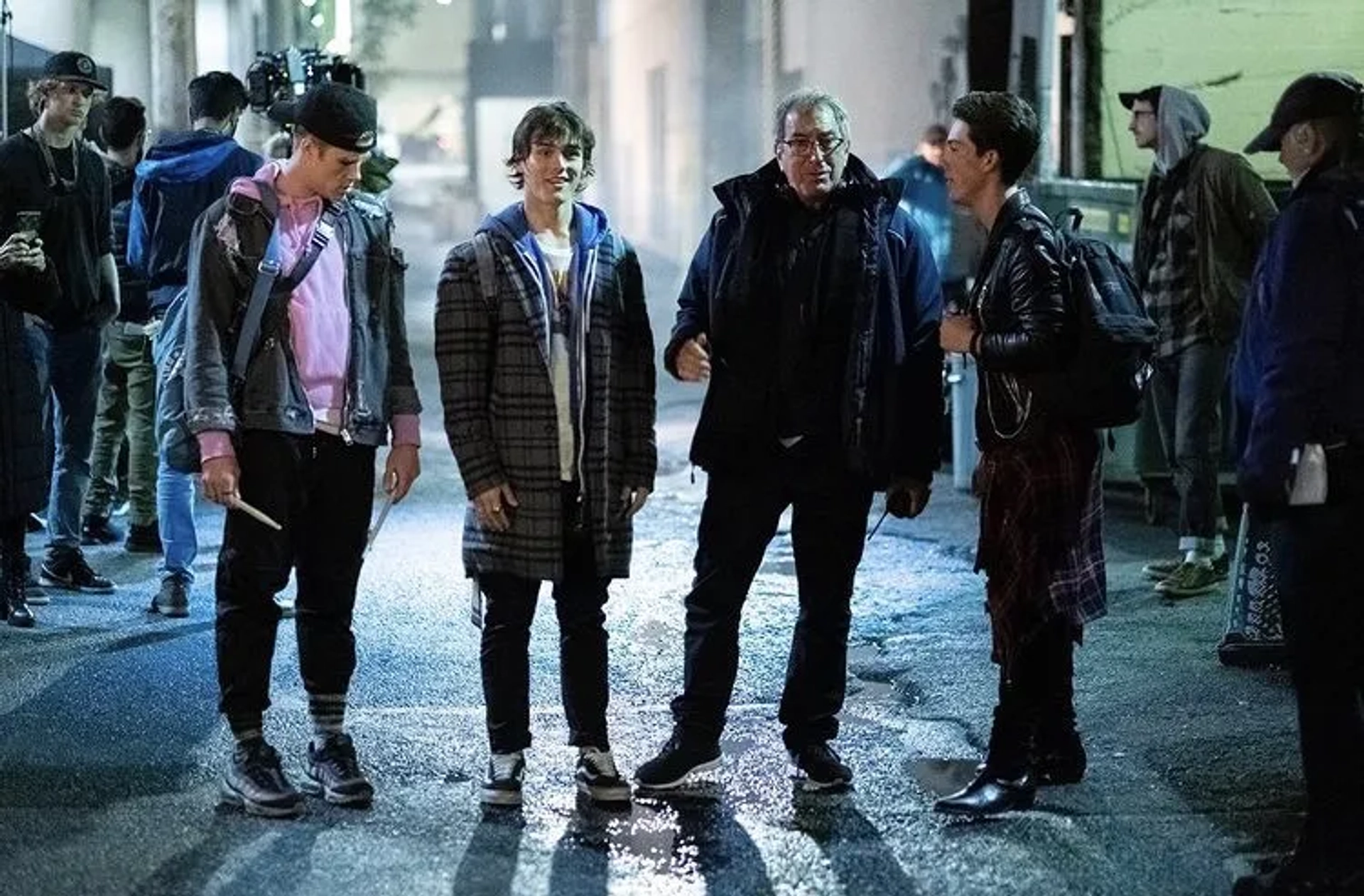 Kenny Ortega, Jeremy Shada, Charlie Gillespie, and Owen Patrick Joyner in Julie and the Phantoms (2020)