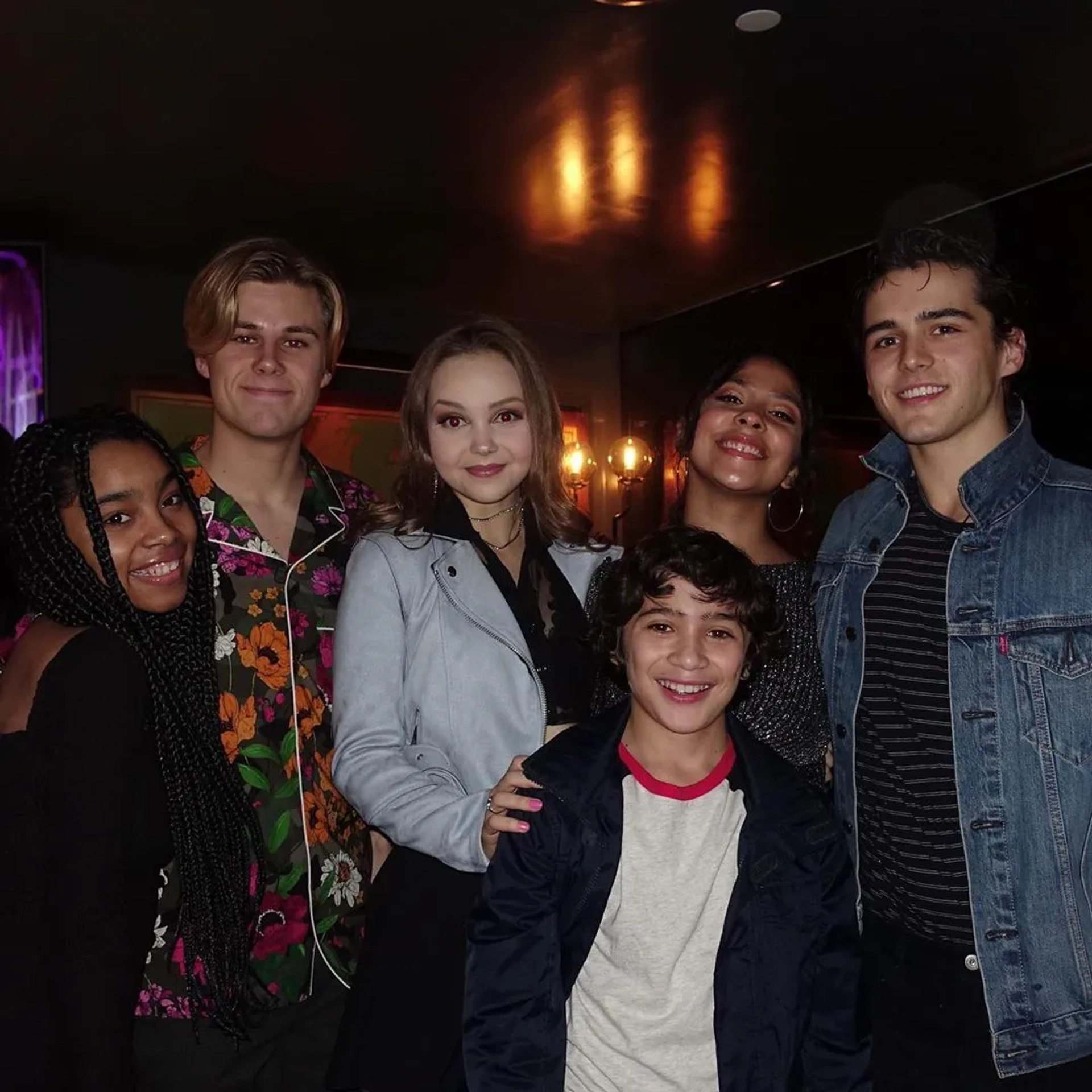 Madison Reyes, Charlie Gillespie, Owen Patrick Joyner, Savannah Lee May, Sonny Bustamante, and Jadah Marie at an event for Julie and the Phantoms (2020)