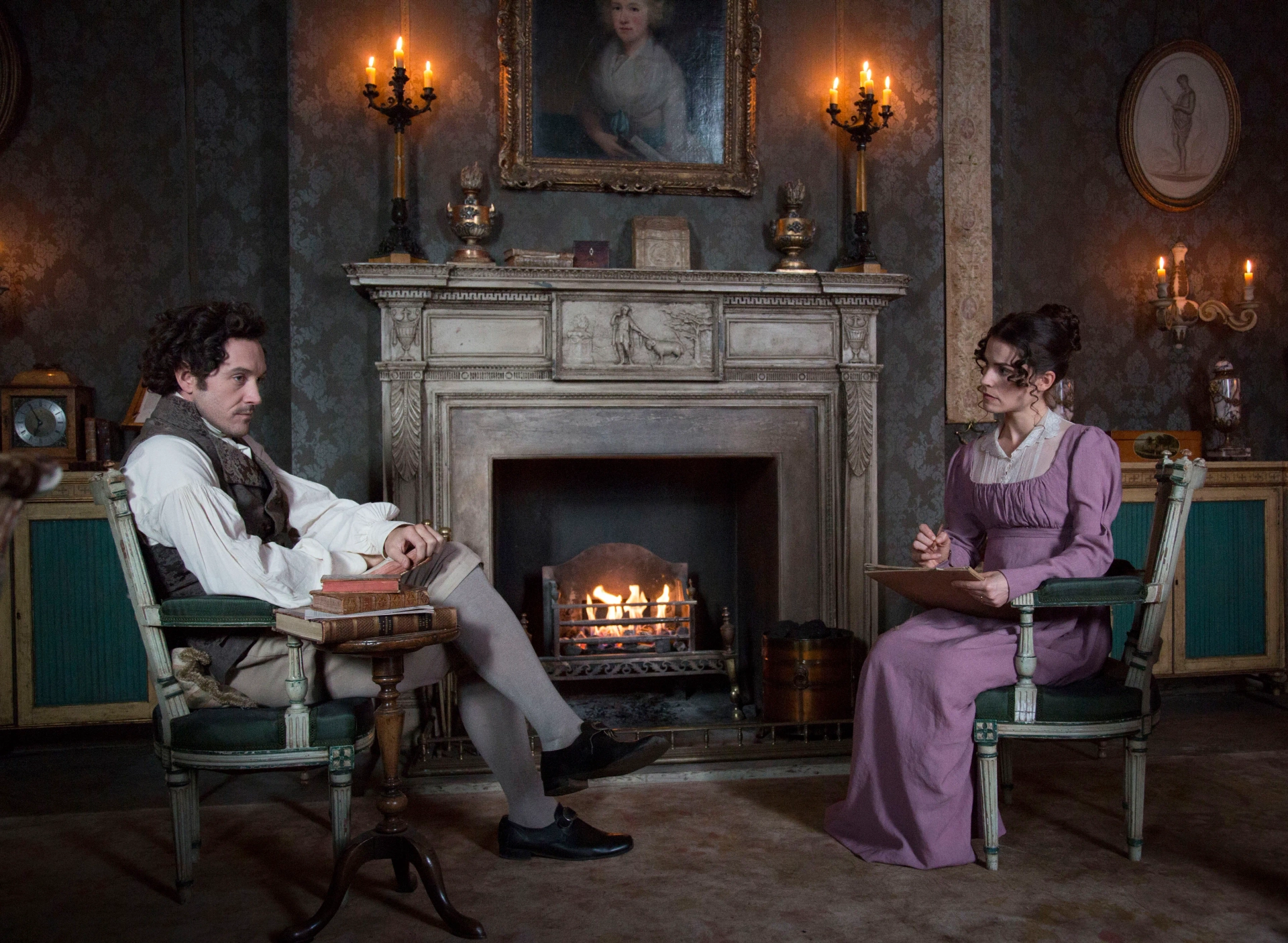 Bertie Carvel and Charlotte Riley in Jonathan Strange & Mr Norrell (2015)