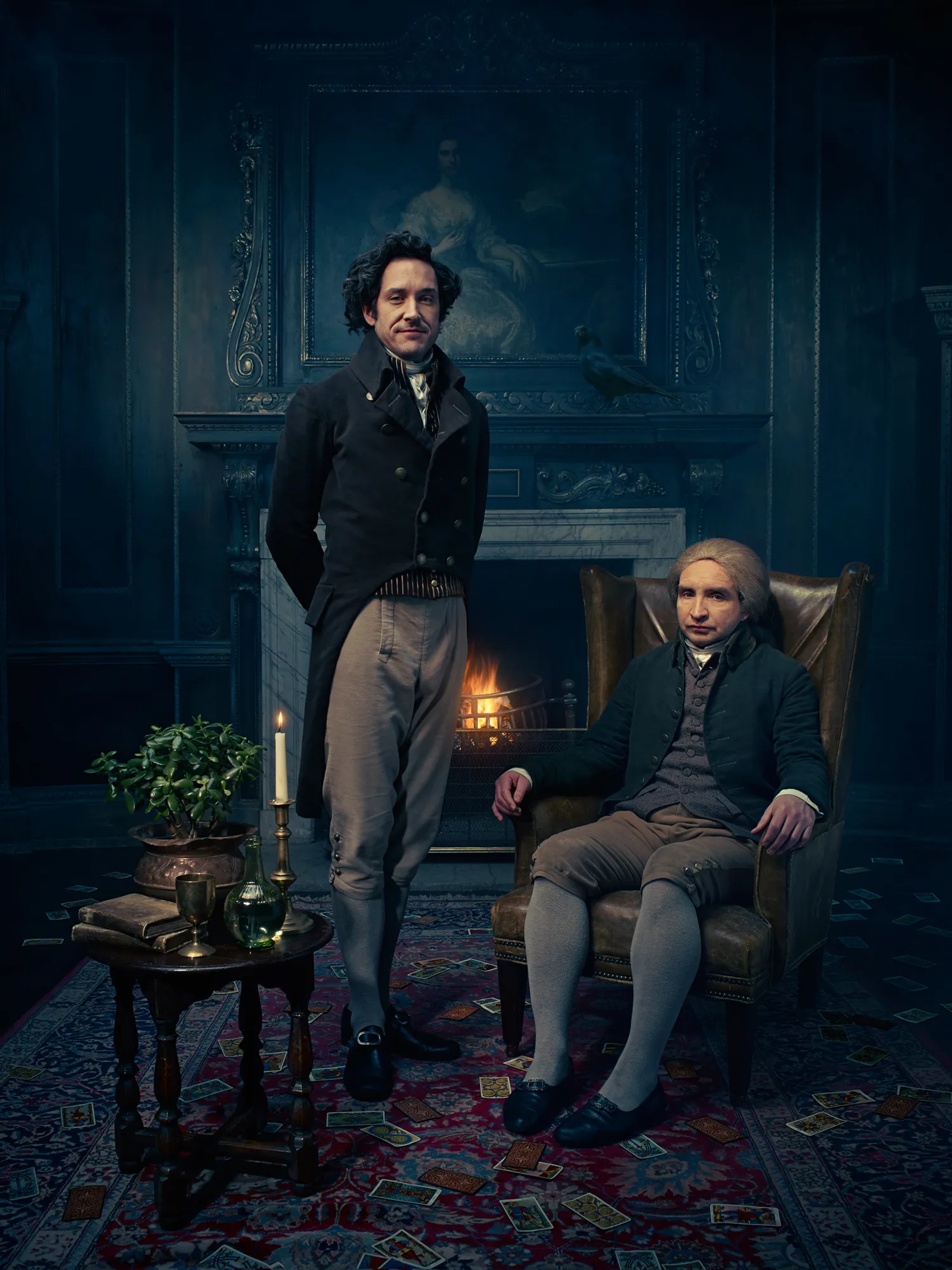 Eddie Marsan and Bertie Carvel in Jonathan Strange & Mr Norrell (2015)