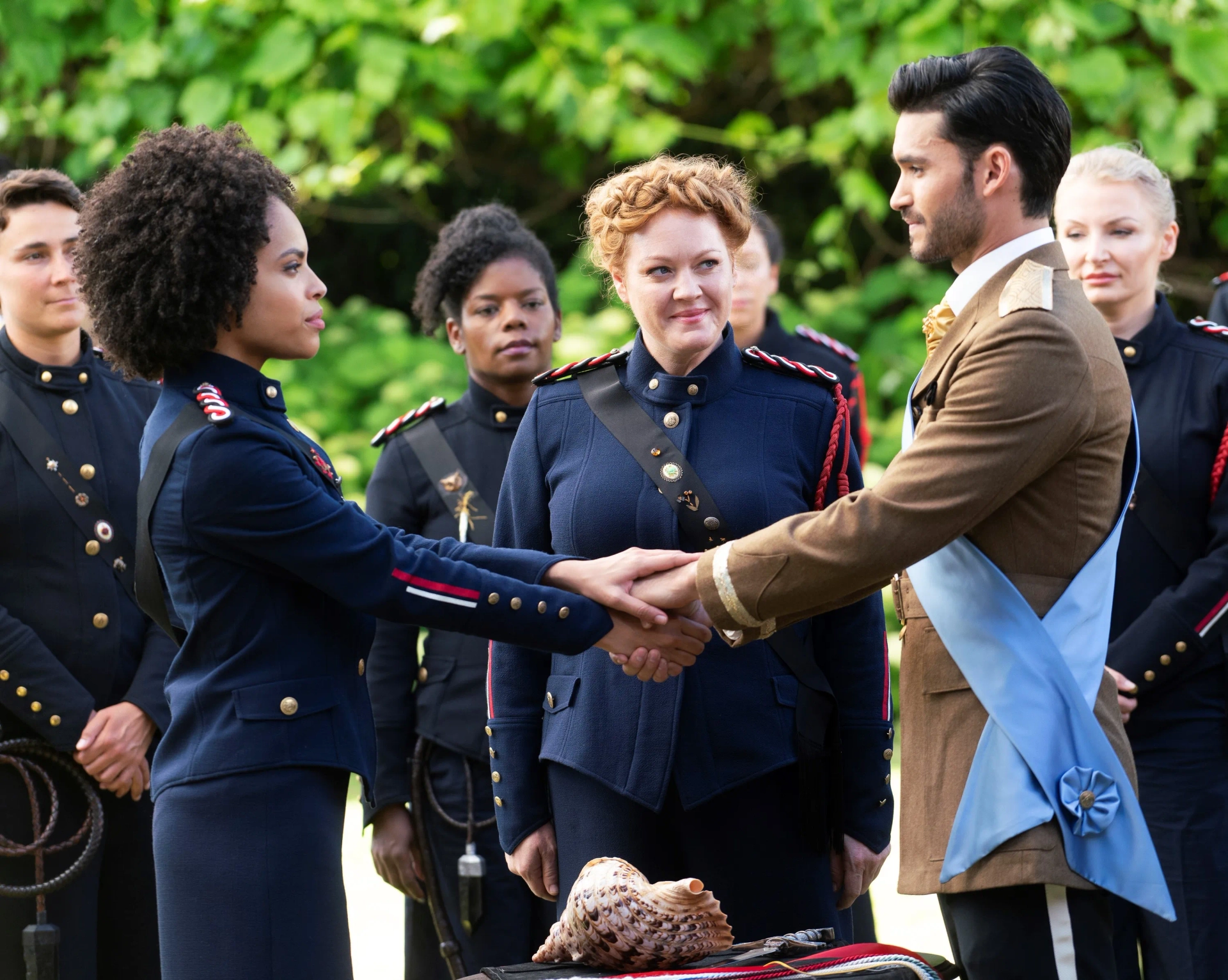 Jill Morrison, Bernadette Beck, and Louis Lay in Motherland: Fort Salem: Bellweather Season (2020)