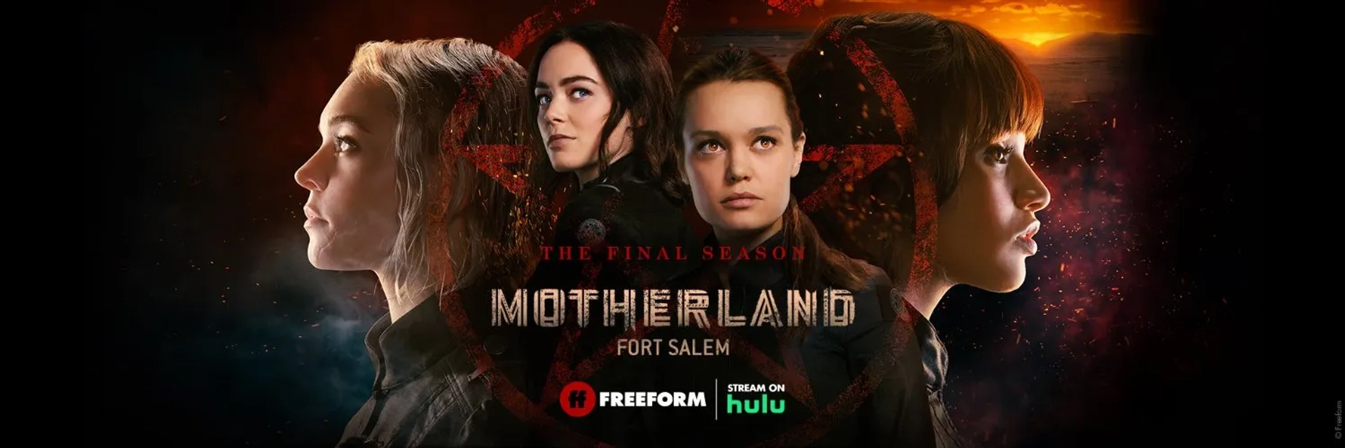 Amalia Holm, Taylor Hickson, Jessica Sutton, and Ashley Nicole Williams in Motherland: Fort Salem (2020)