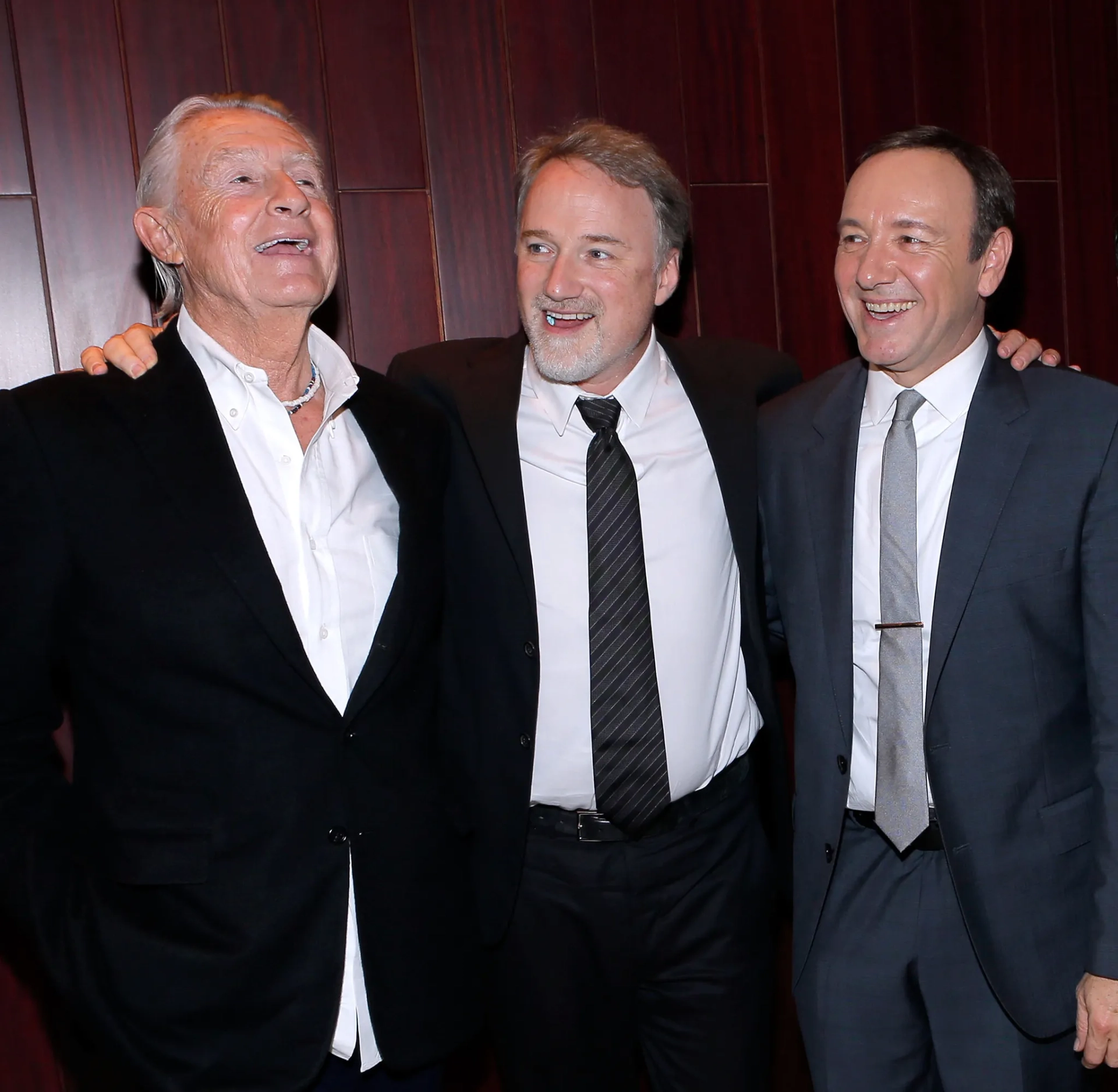 Kevin Spacey, David Fincher, and Joel Schumacher at an event for House of Cards (2013)