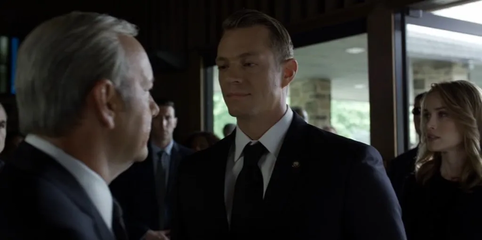 Kevin Spacey, Dominique McElligott, and Joel Kinnaman in House of Cards (2013)