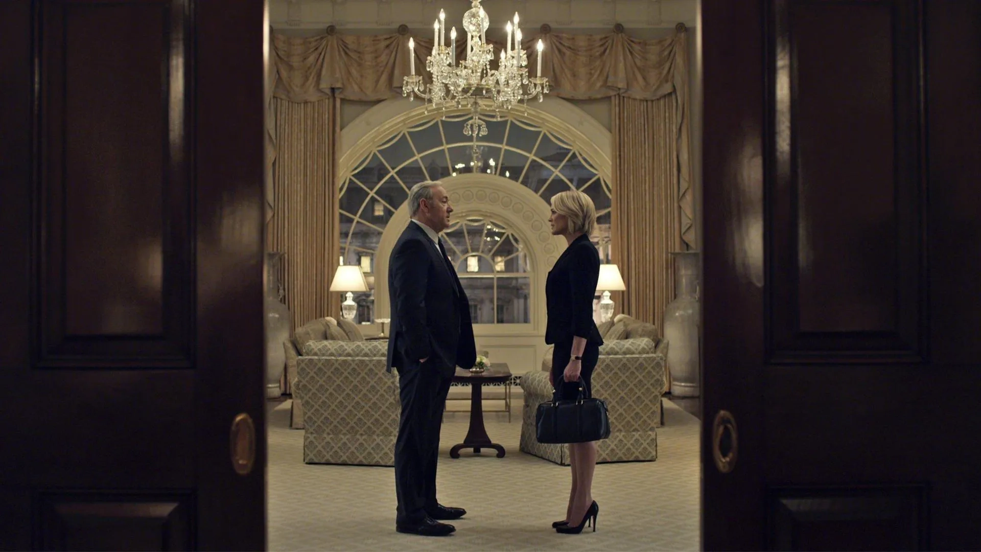 Kevin Spacey and Robin Wright in House of Cards (2013)