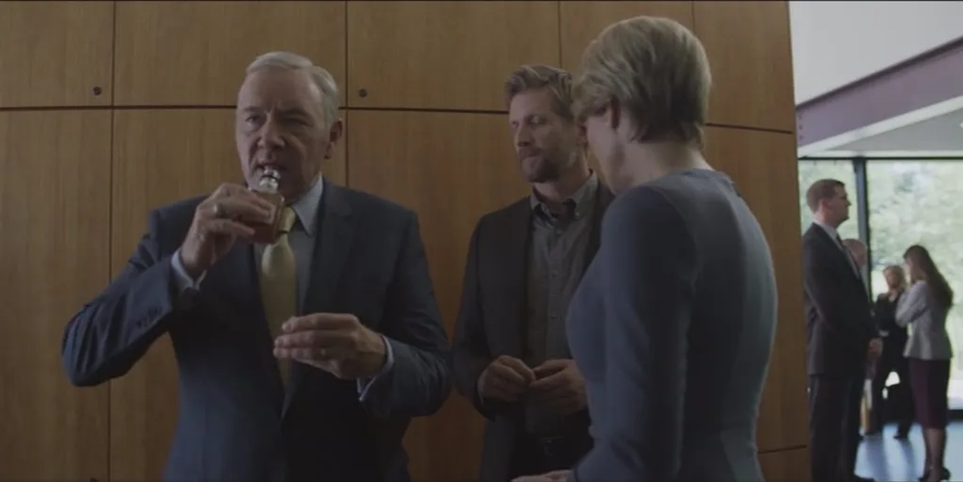 Kevin Spacey, Robin Wright, and Paul Sparks in House of Cards (2013)