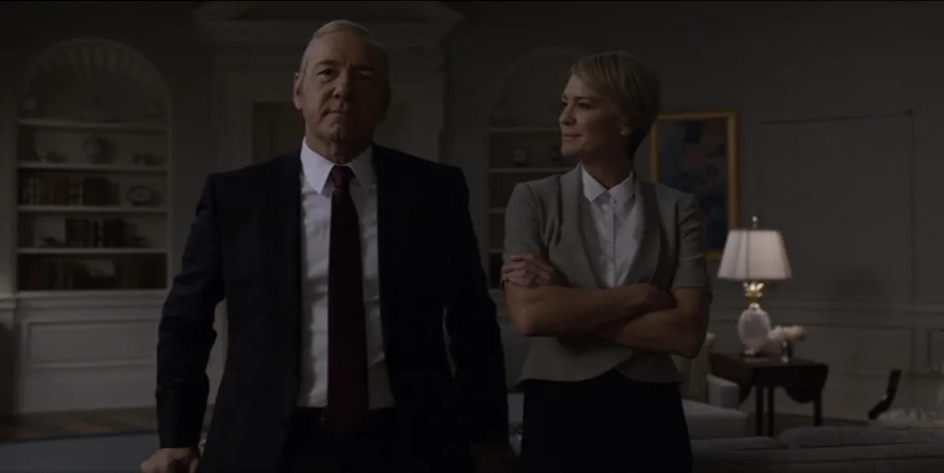 Kevin Spacey and Robin Wright in House of Cards (2013)