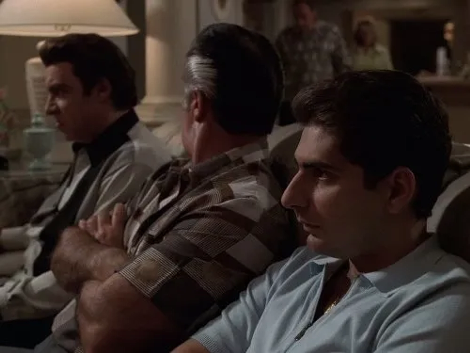 James Gandolfini, Edie Falco, Steven Van Zandt, Michael Imperioli, and Tony Sirico in The Sopranos (1999)