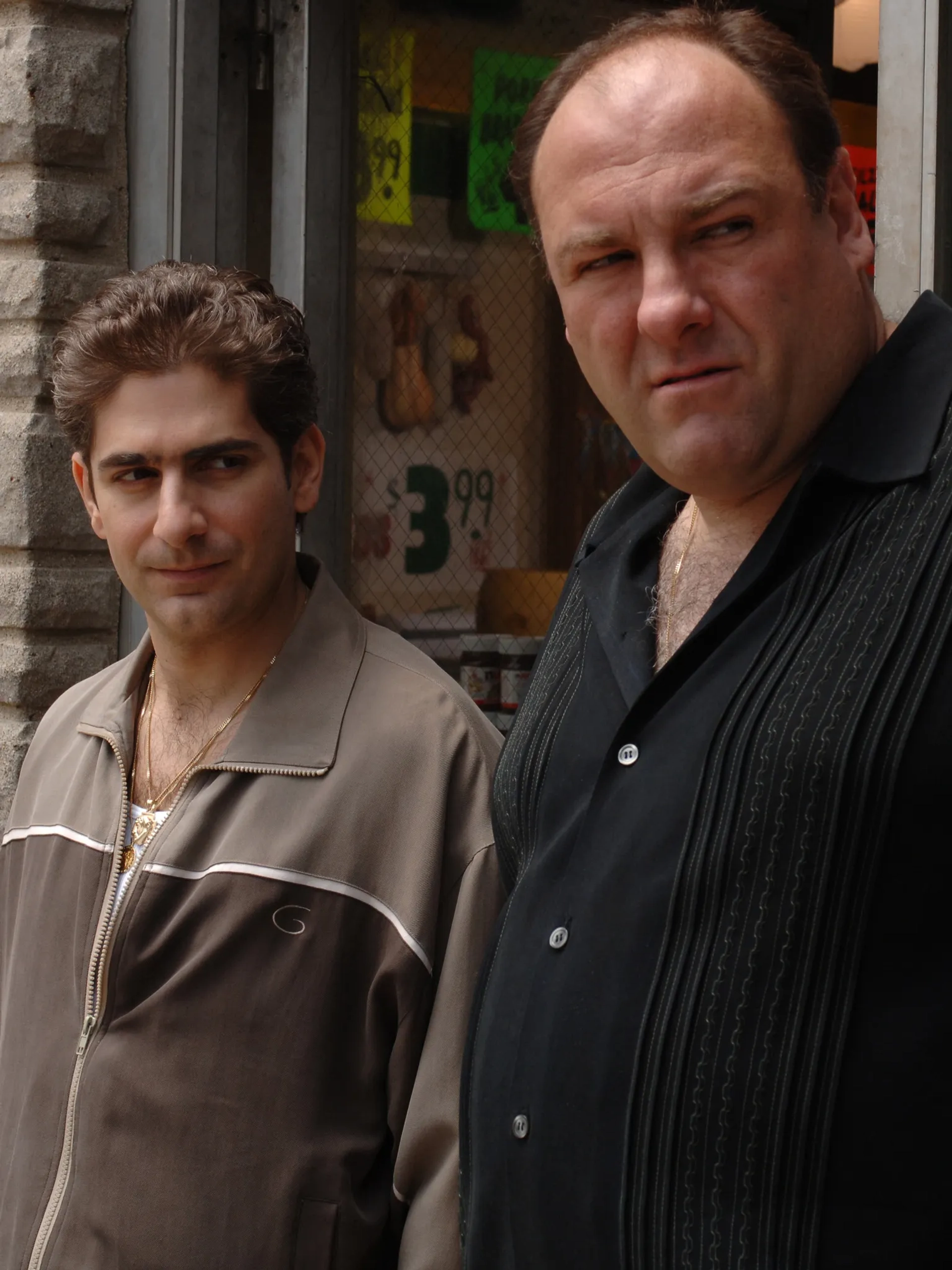 James Gandolfini and Michael Imperioli in The Sopranos (1999)