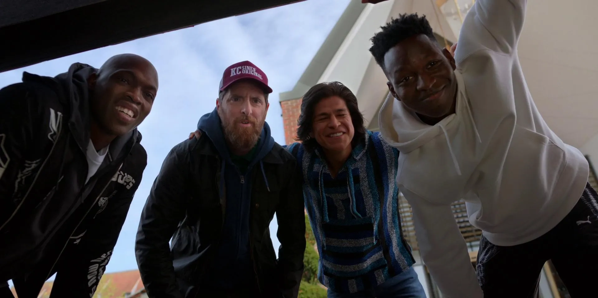 Brendan Hunt, Moe Jeudy-Lamour, Toheeb Jimoh, and Cristo Fernández in Ted Lasso (2020)