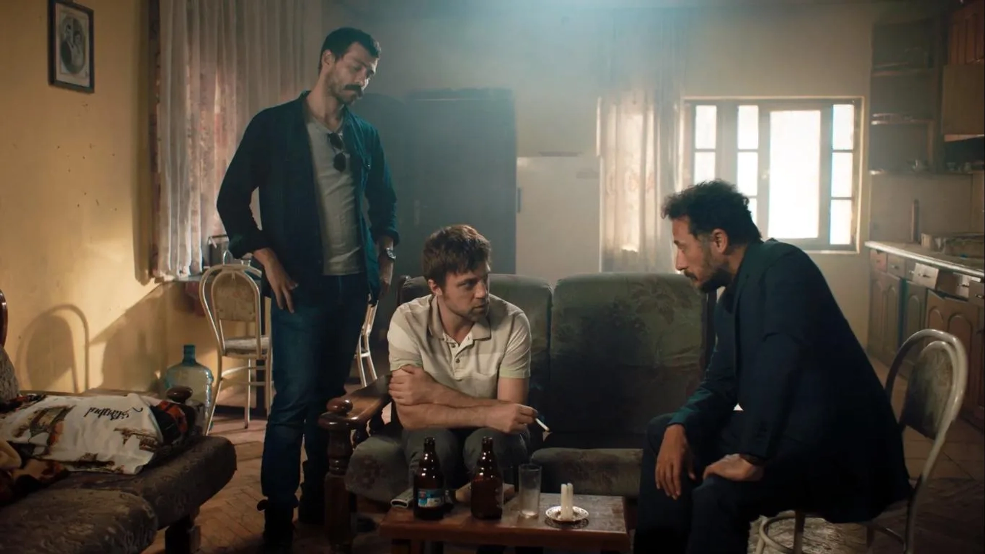 Yigit Özsener, Ahmet Varli, and Ekin Koç in The Steppe (2018)