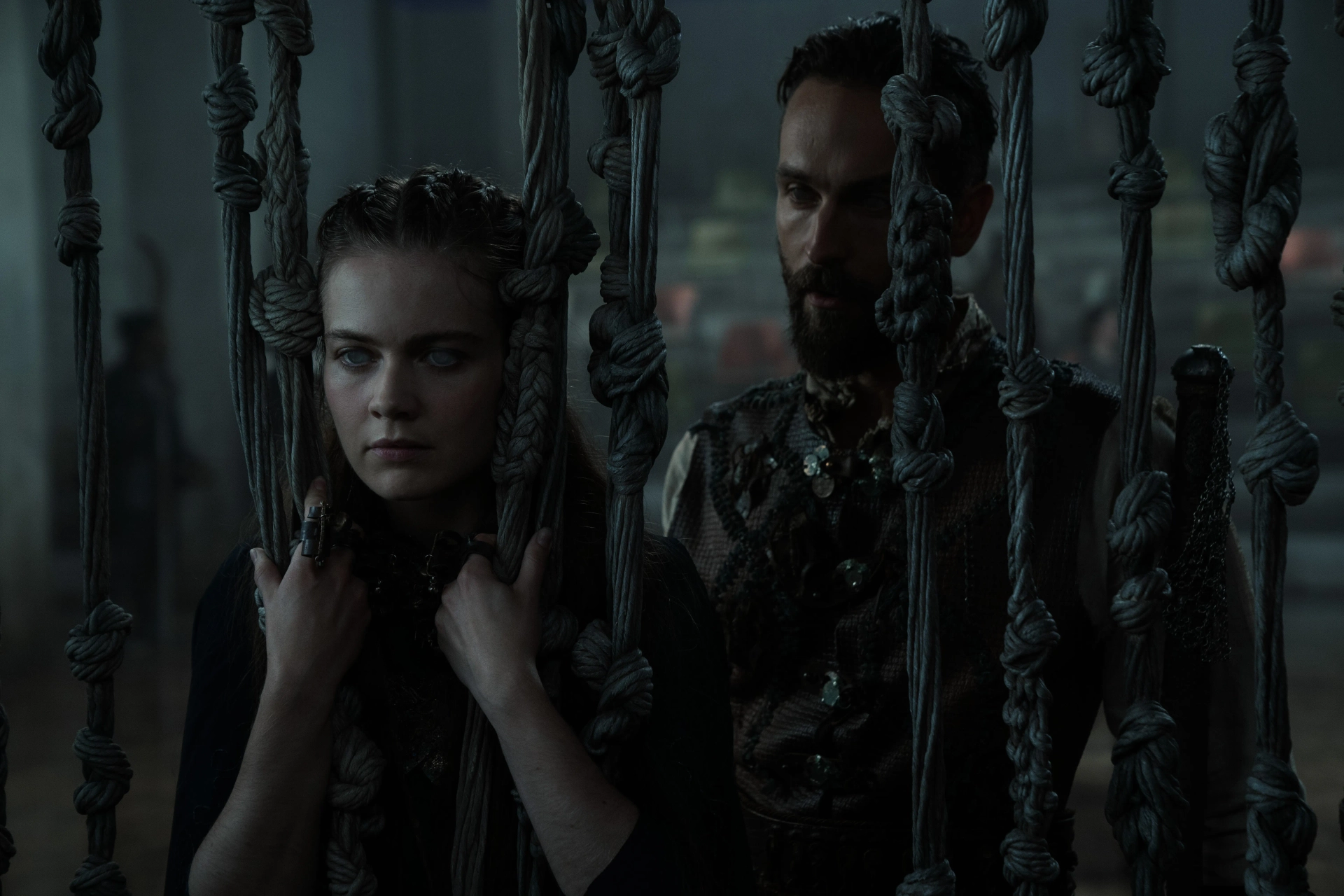 Tom Mison and Hera Hilmar in See: Heavy Hangs the Head (2022)