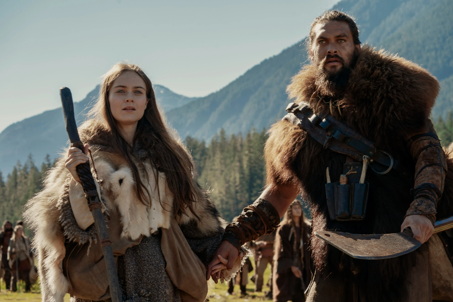 Jason Momoa and Hera Hilmar in See (2019)