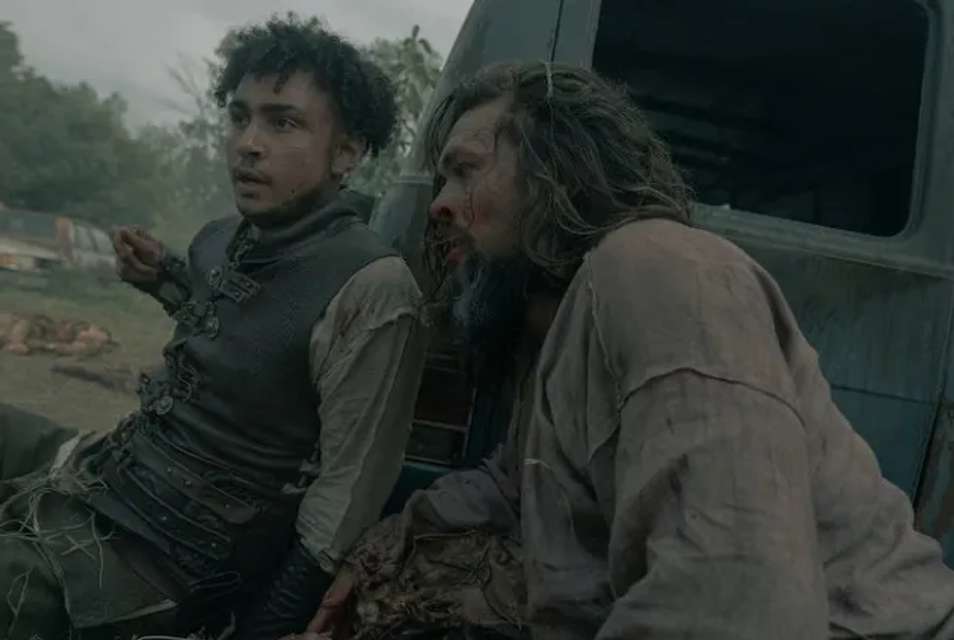 Jason Momoa and Archie Madekwe in See: The Lowlands (2022)