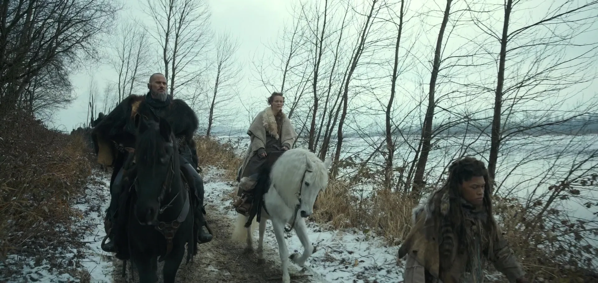 Christian Camargo, Franz Drameh, and Hera Hilmar in See (2019)