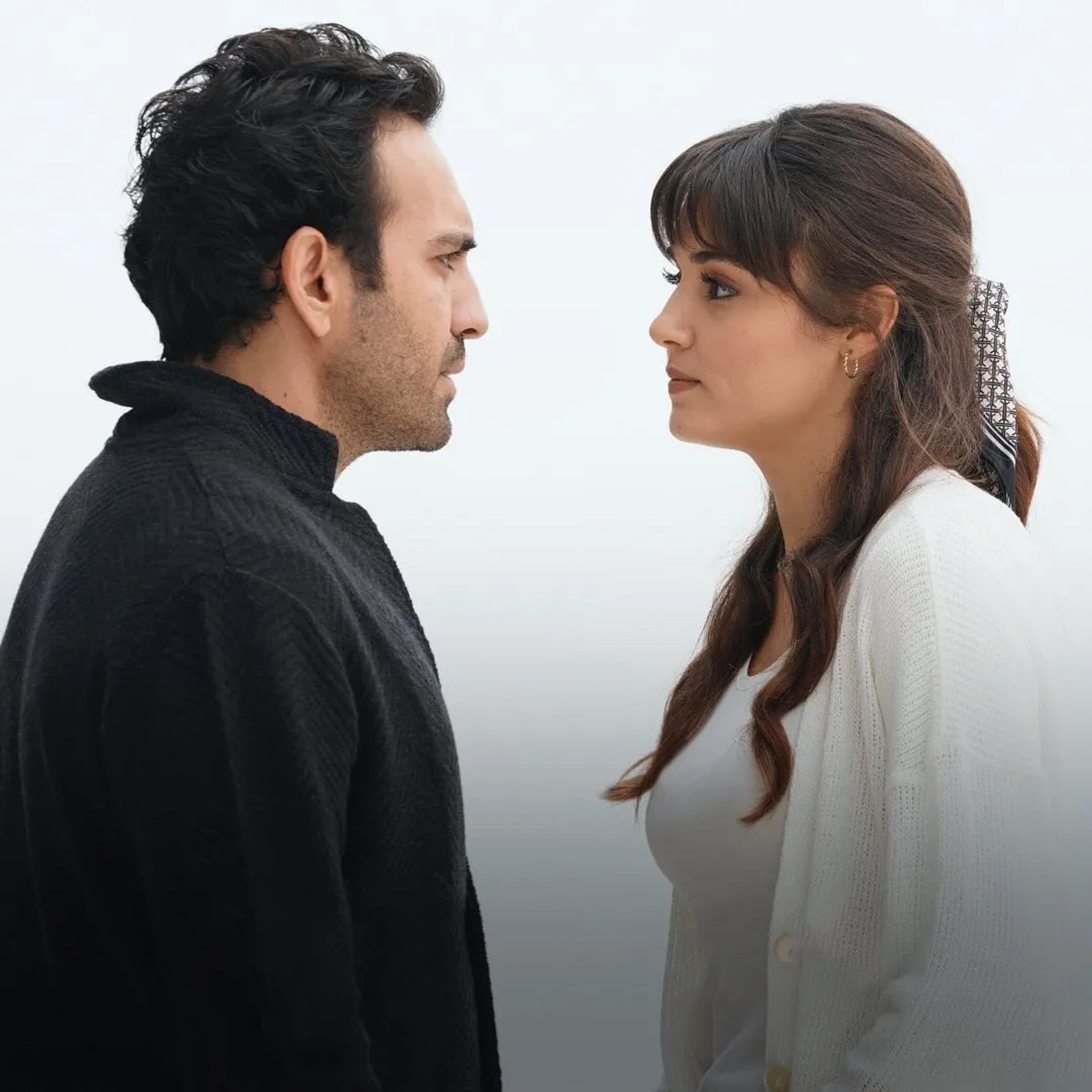 Bugra Gülsoy and Hande Erçel in Azize (2019)