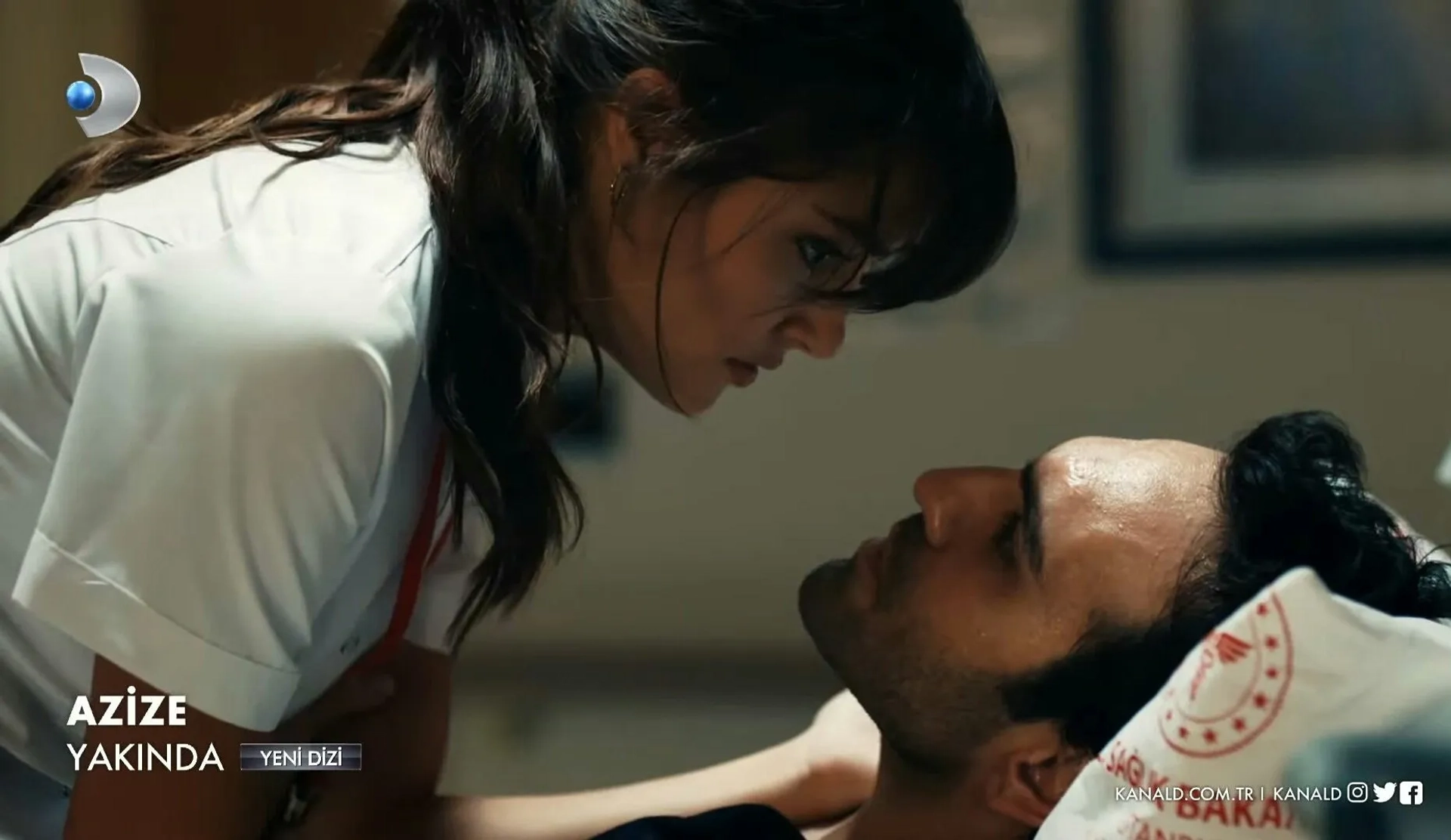 Bugra Gülsoy and Hande Erçel in Azize (2019)