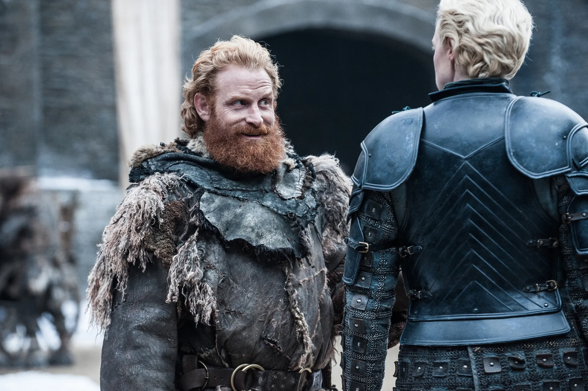 Kristofer Hivju and Gwendoline Christie in Game of Thrones (2011)