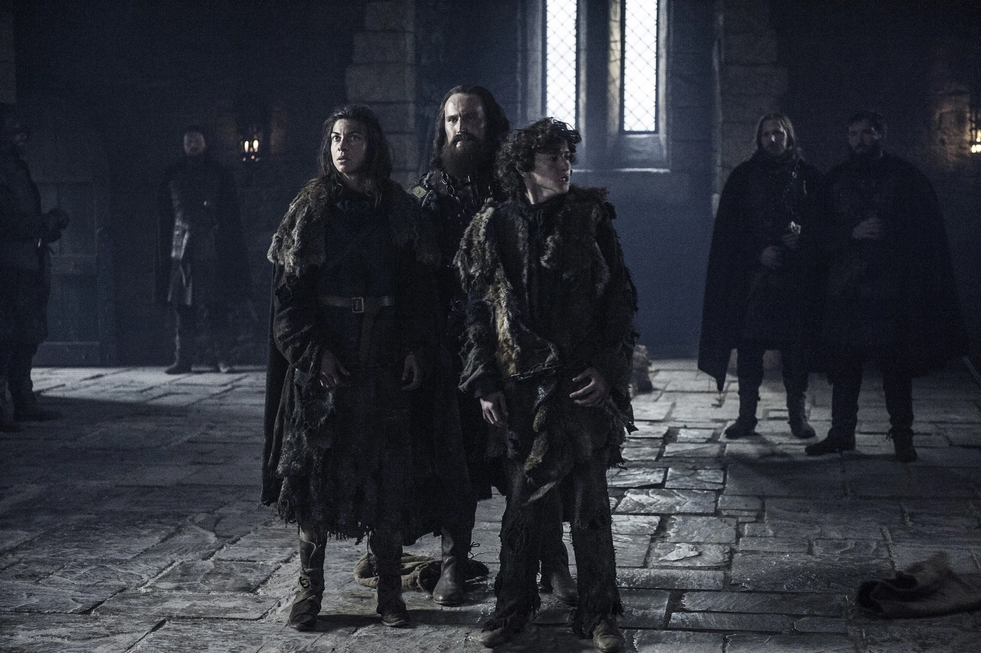 Natalia Tena, Dean Jagger, and Art Parkinson in Game of Thrones (2011)