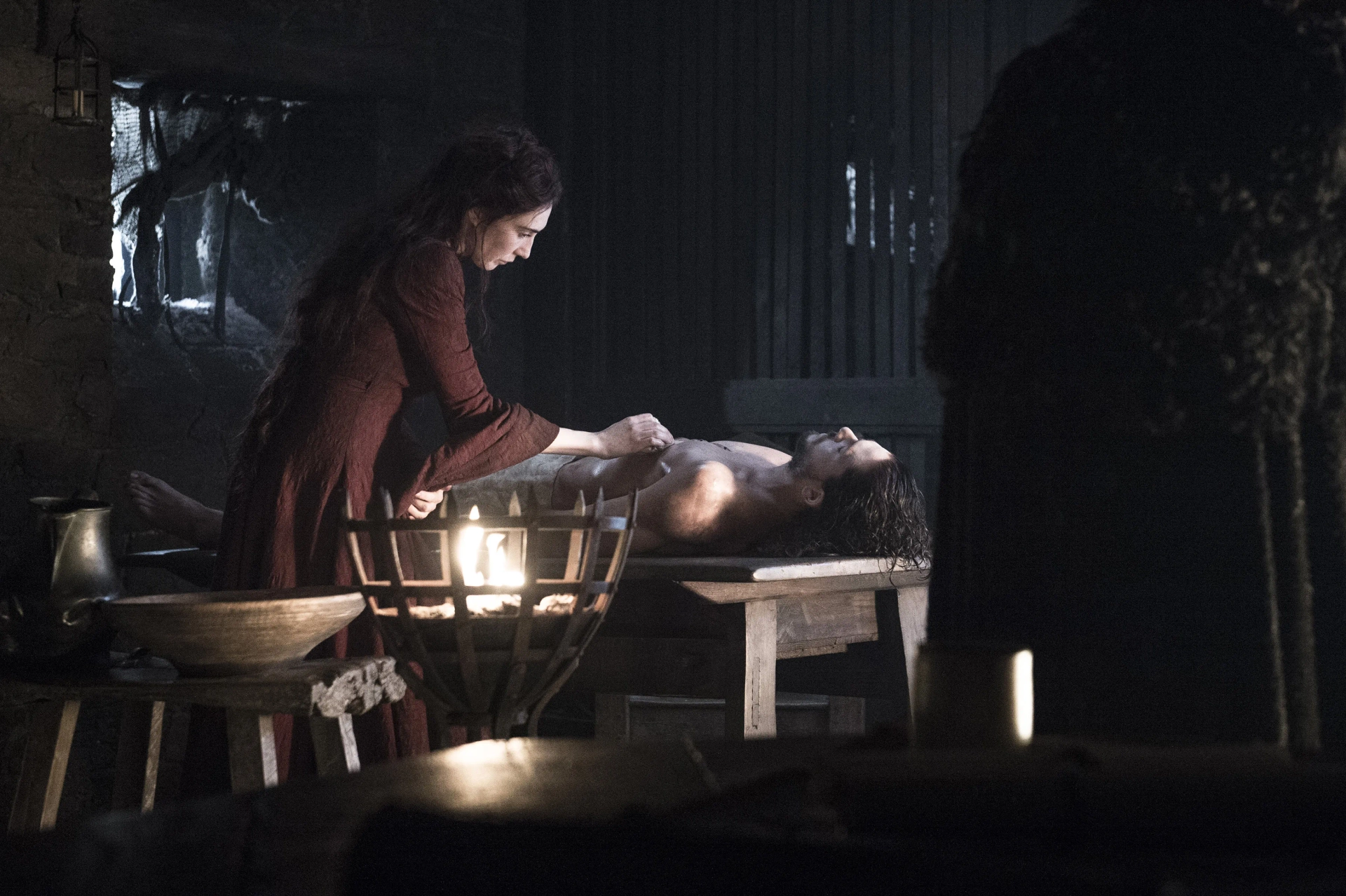Carice van Houten and Kit Harington in Game of Thrones (2011)