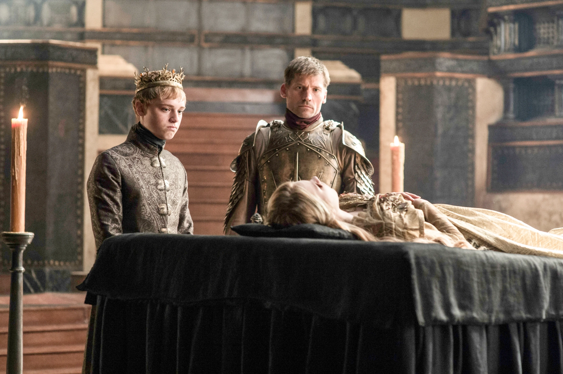 Nikolaj Coster-Waldau, Dean-Charles Chapman, and Nell Tiger Free in Game of Thrones (2011)