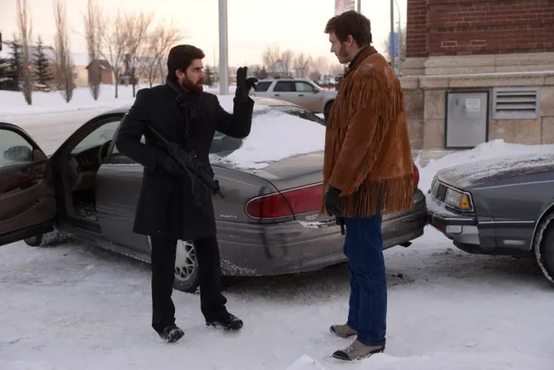 Adam Goldberg and Russell Harvard in Fargo (2014)