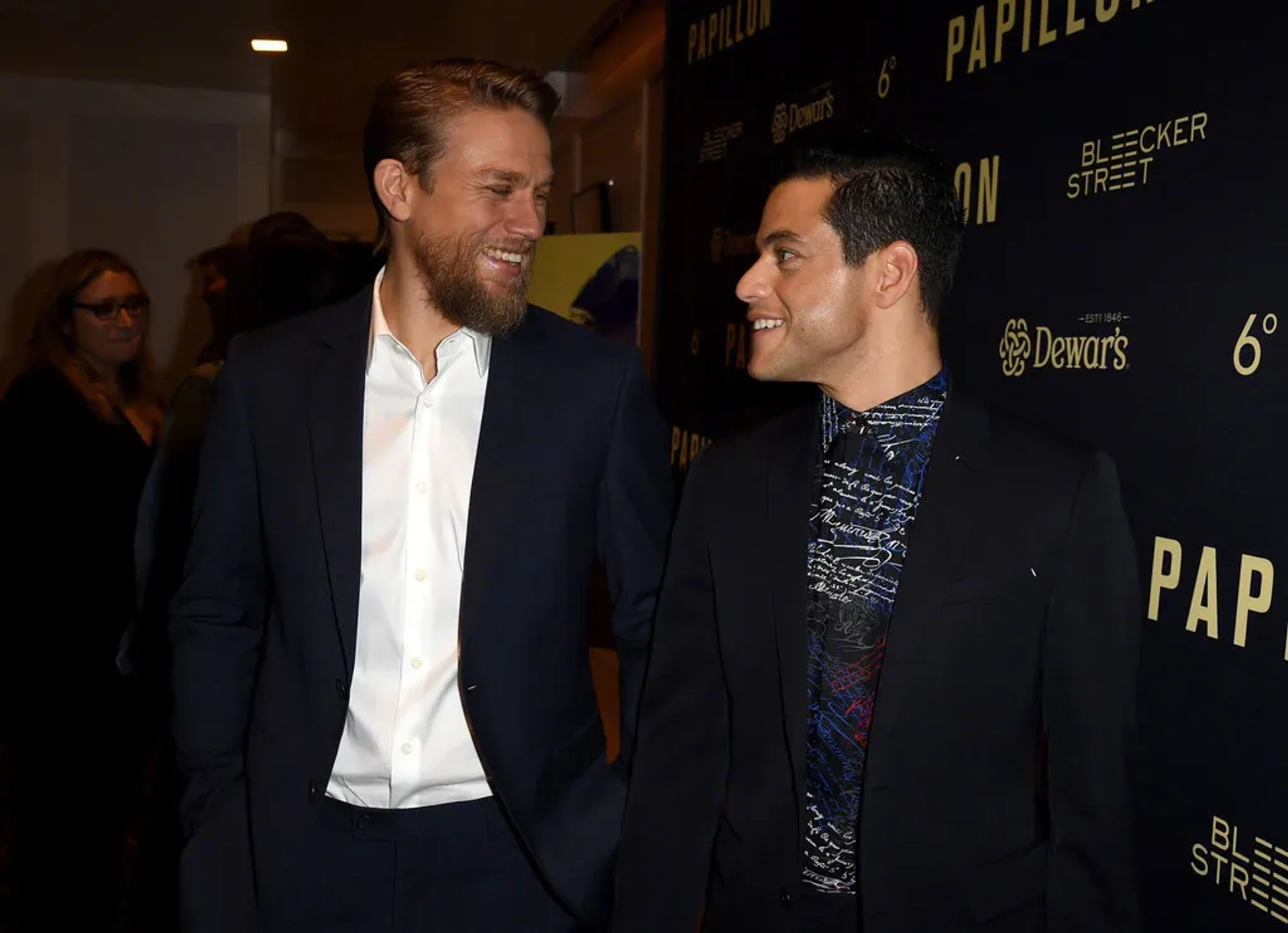 Charlie Hunnam and Rami Malek at an event for Papillon (2017)