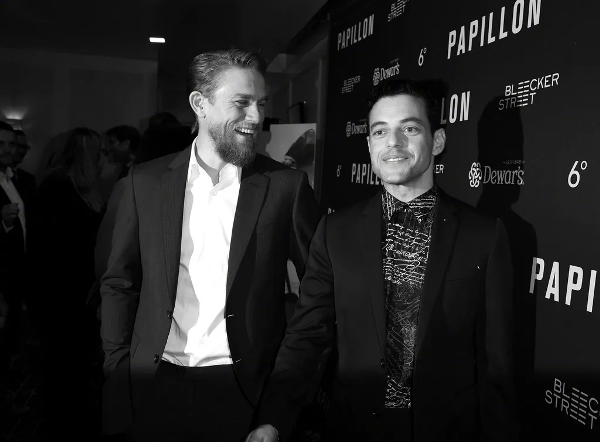 Charlie Hunnam and Rami Malek at an event for Papillon (2017)