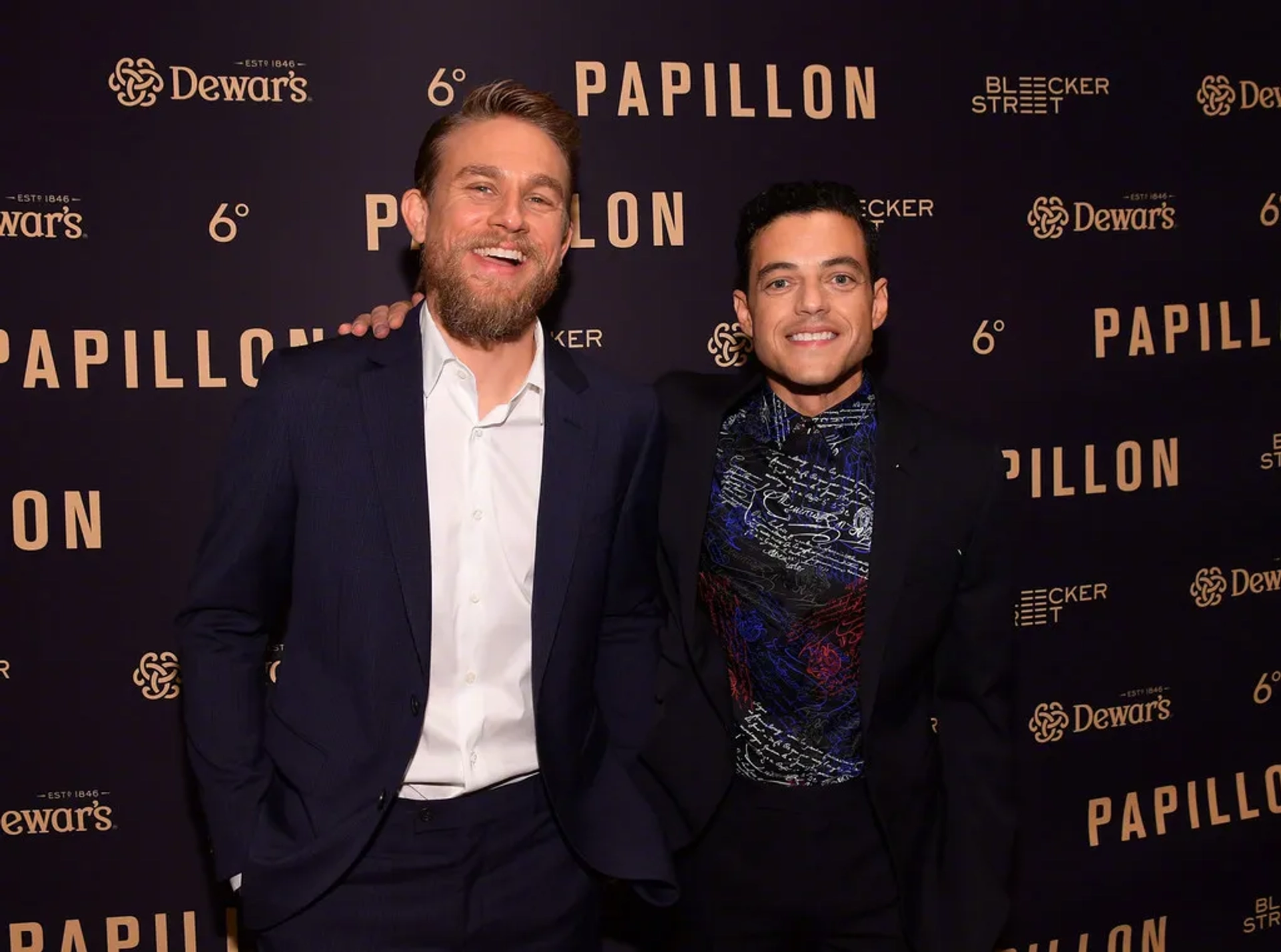 Charlie Hunnam and Rami Malek at an event for Papillon (2017)