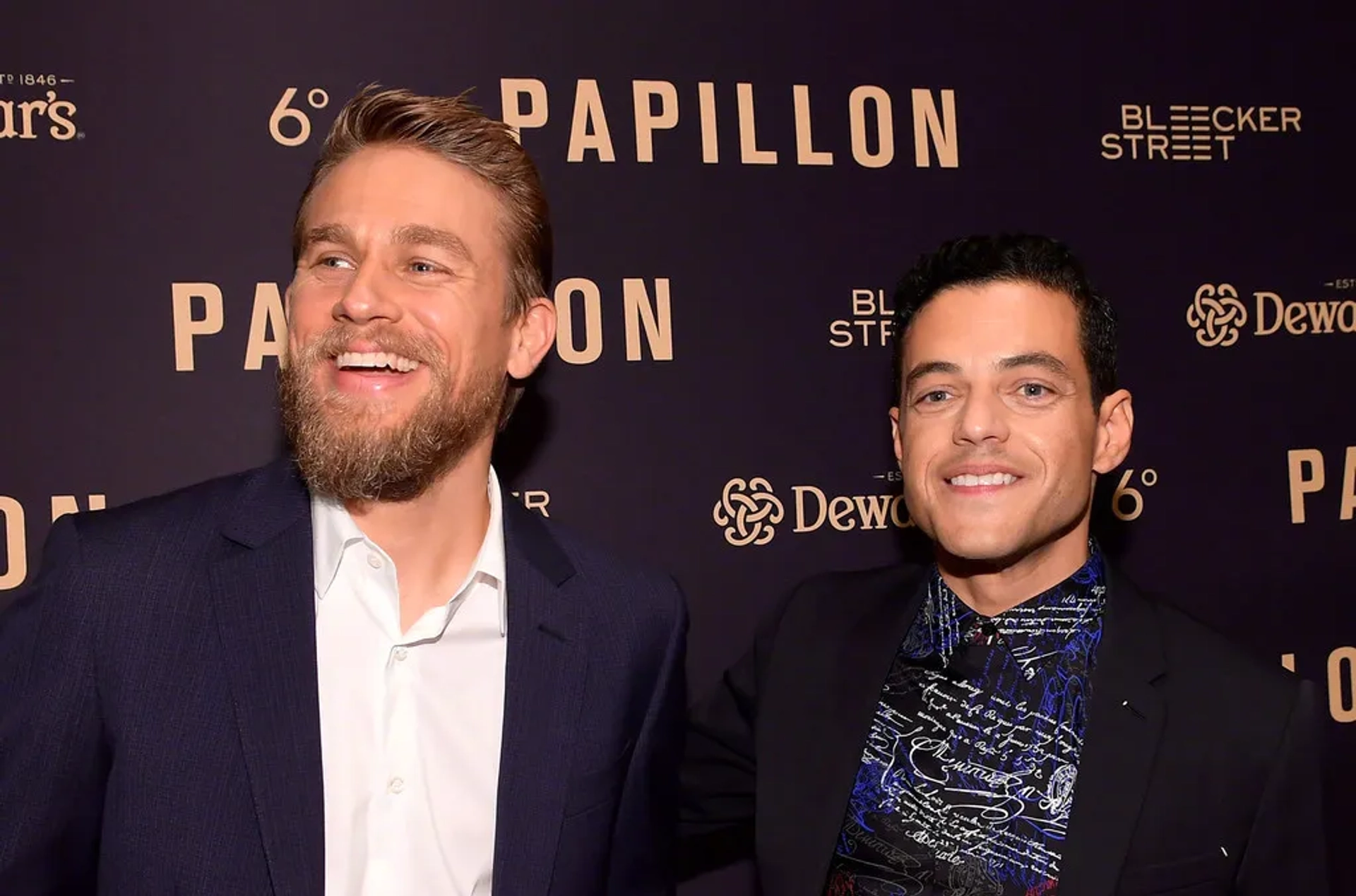 Charlie Hunnam and Rami Malek at an event for Papillon (2017)