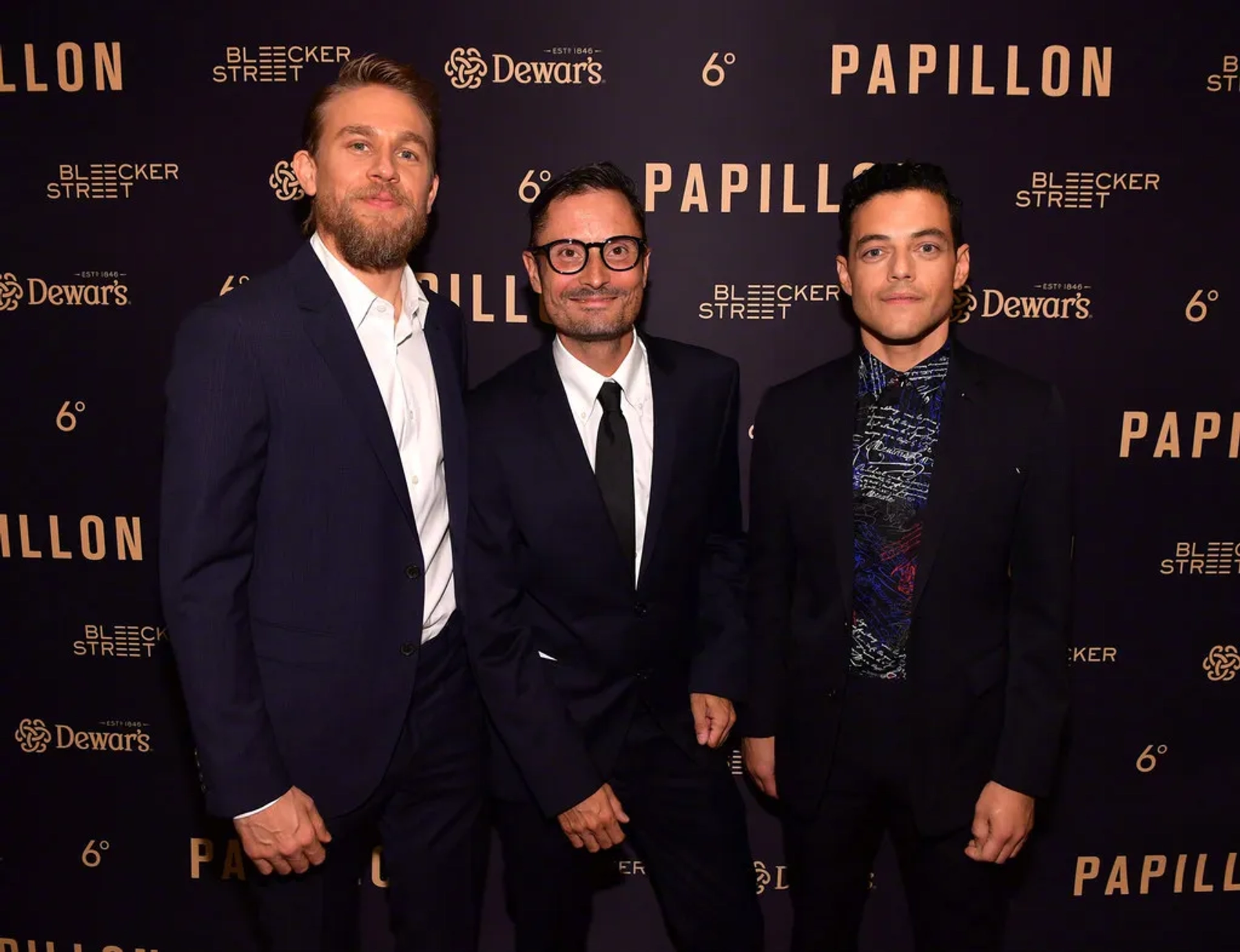 Charlie Hunnam, Rami Malek, and Michael Noer at an event for Papillon (2017)