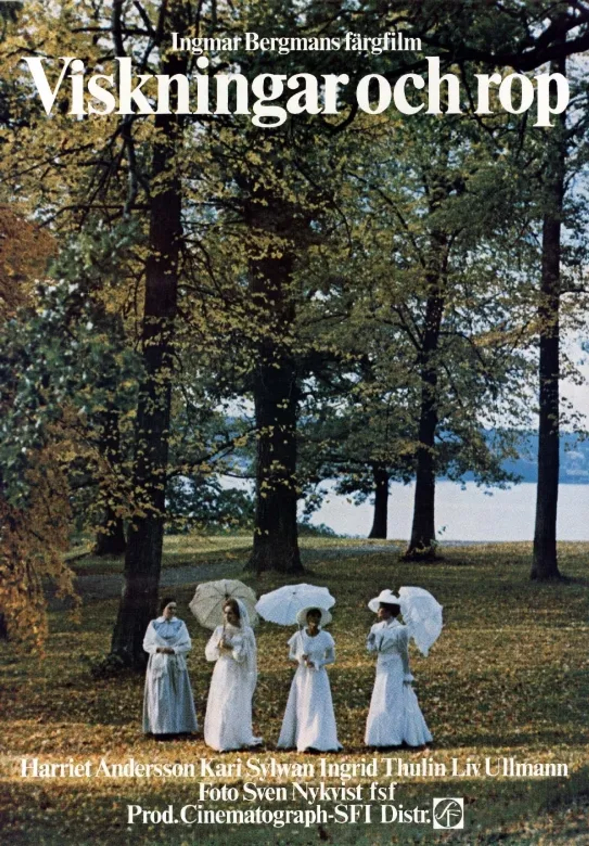 Harriet Andersson, Kari Sylwan, Ingrid Thulin, and Liv Ullmann in Cries & Whispers (1972)