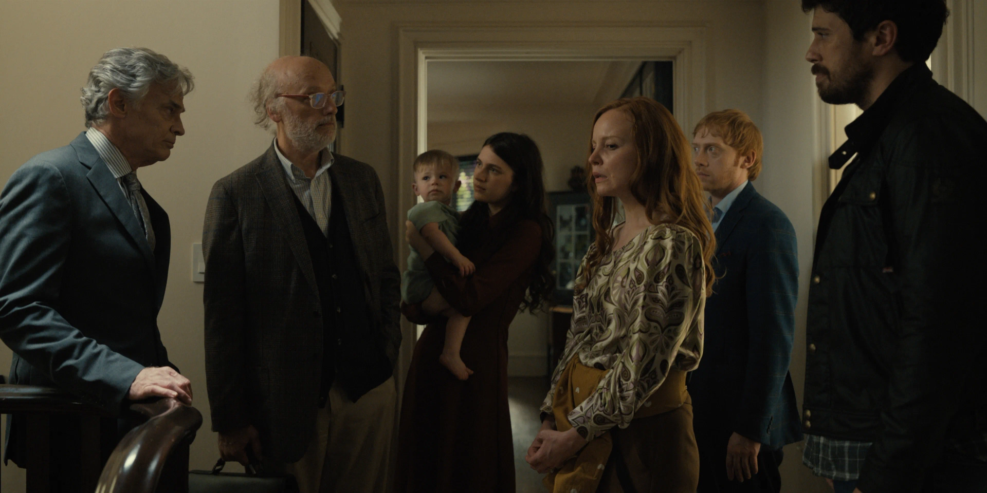 Lauren Ambrose, Rupert Grint, Todd Waring, James Hoogerwerff, Toby Kebbell, and Nell Tiger Free in Servant: Commitment (2022)